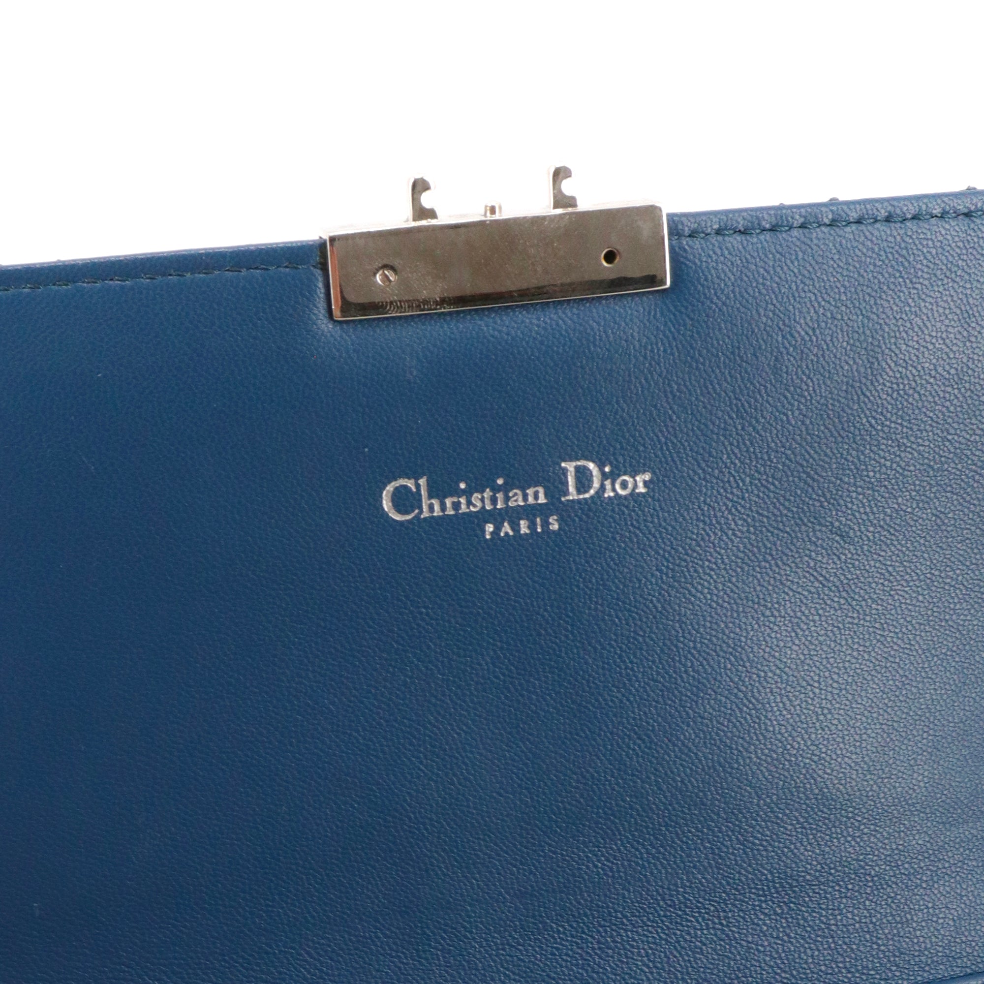 DIOR - Sac à bandoulière Miss Dior en python bleu gris