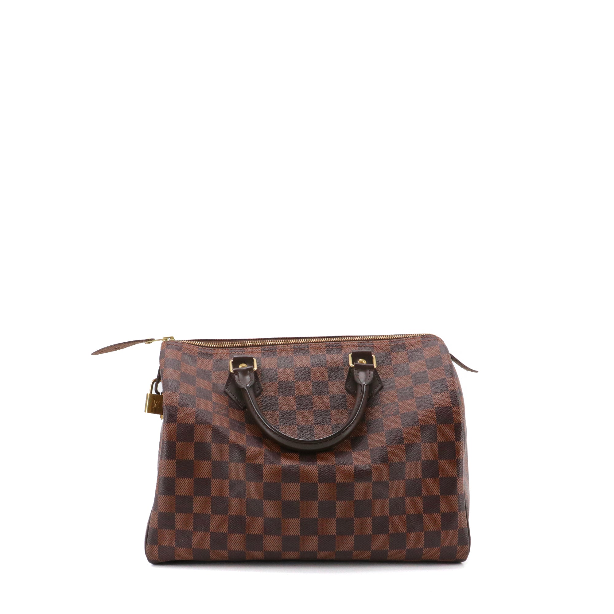LOUIS VUITTON - Sac à main Speedy 30 Louis Vuitton en toile damier ébène