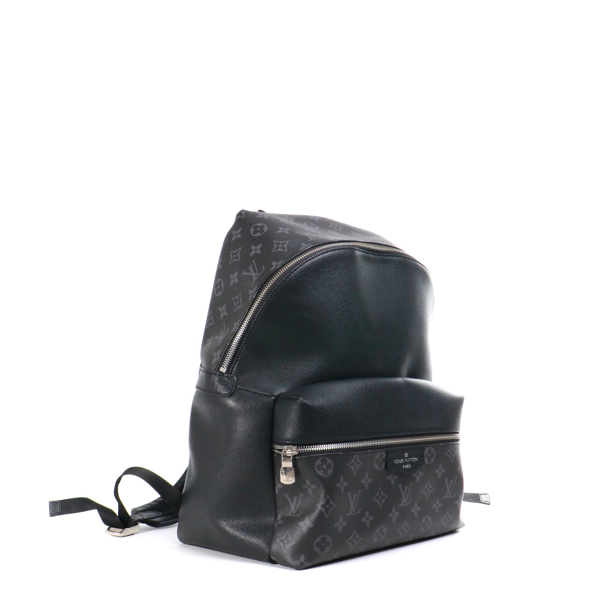 LOUIS VUITTON - Sac à dos Discovery MM Louis Vuitton en cuir noir et toile monogramme eclipse