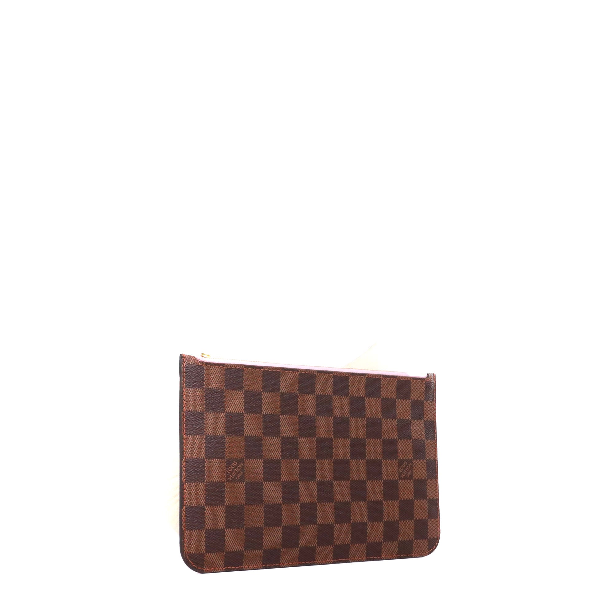 LOUIS VUITTON - Pochette Neverfull Louis Vuitton en toile enduite damier ébène