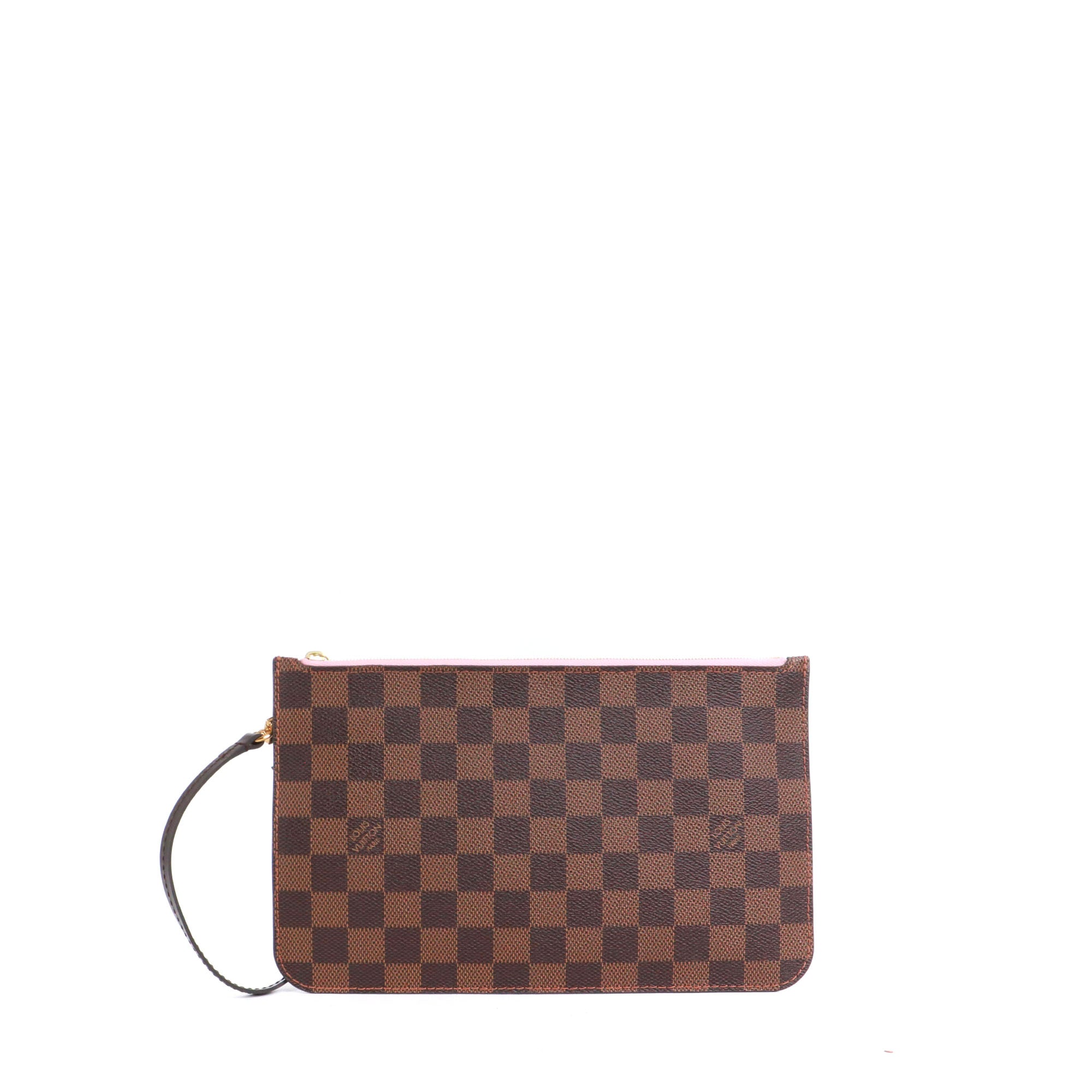 LOUIS VUITTON - Pochette Neverfull Louis Vuitton en toile enduite damier ébène