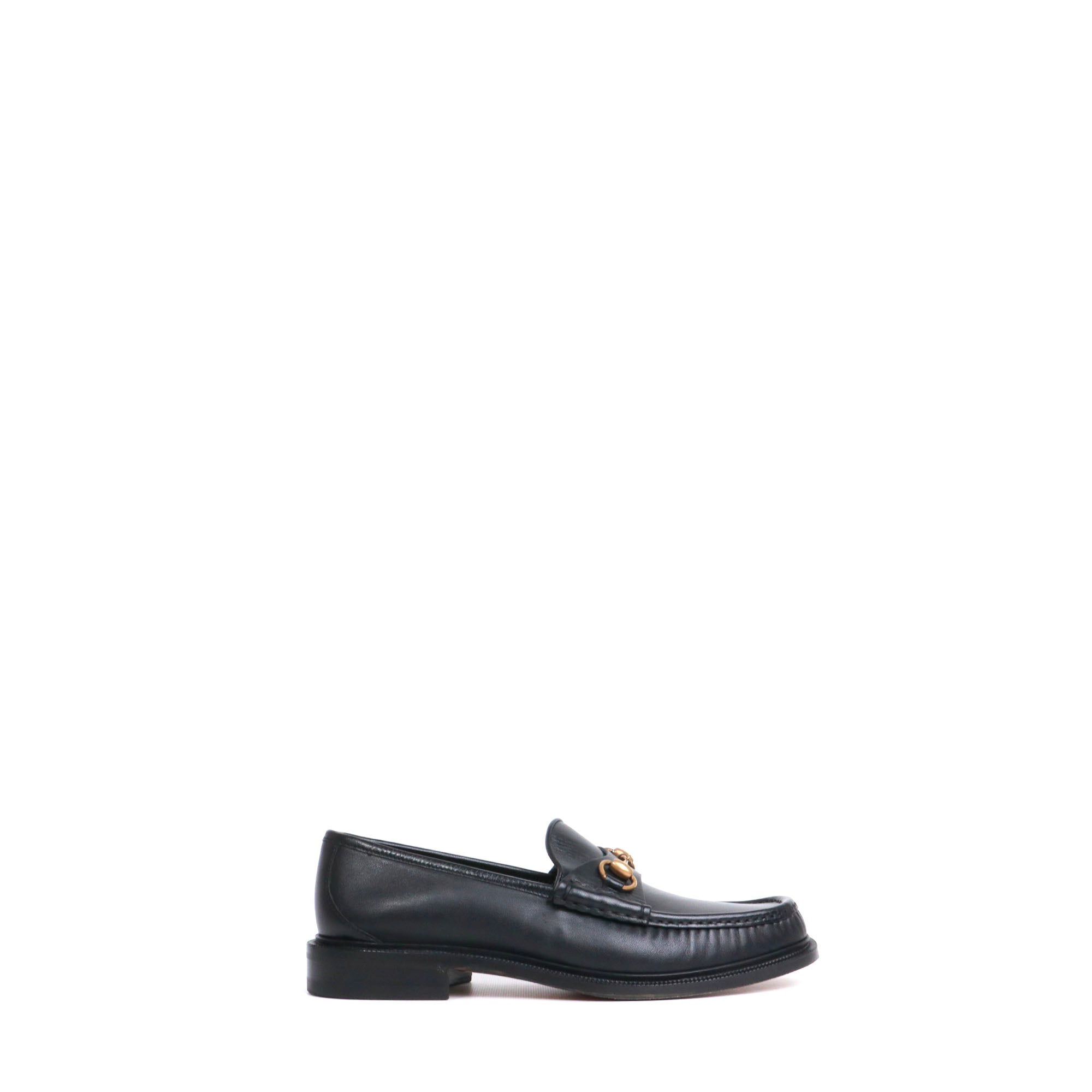 GUCCI - Mocassins Mors Gucci en cuir lisse noir (T42)