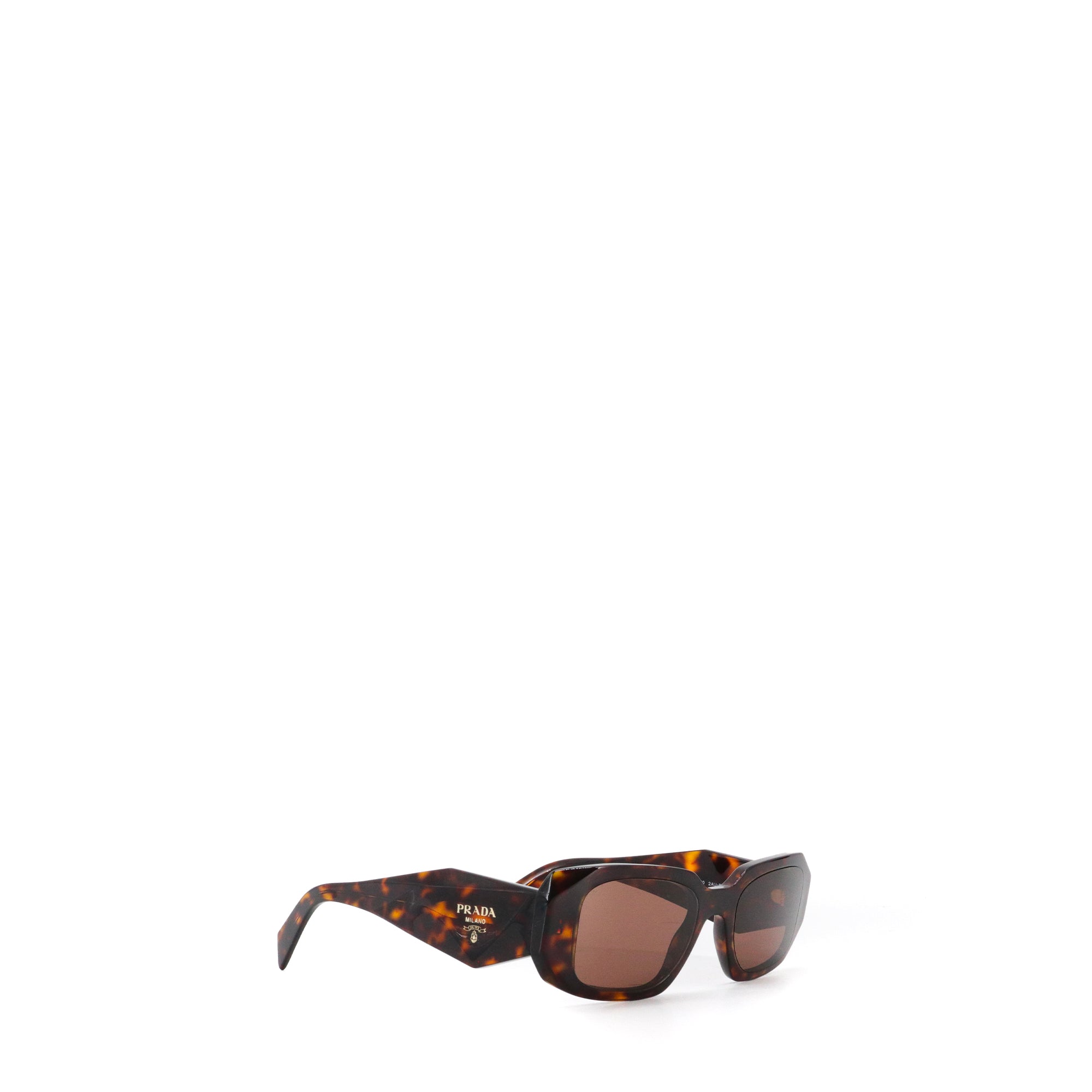 PRADA - Lunettes de soleil Prada en plastique écailles marron