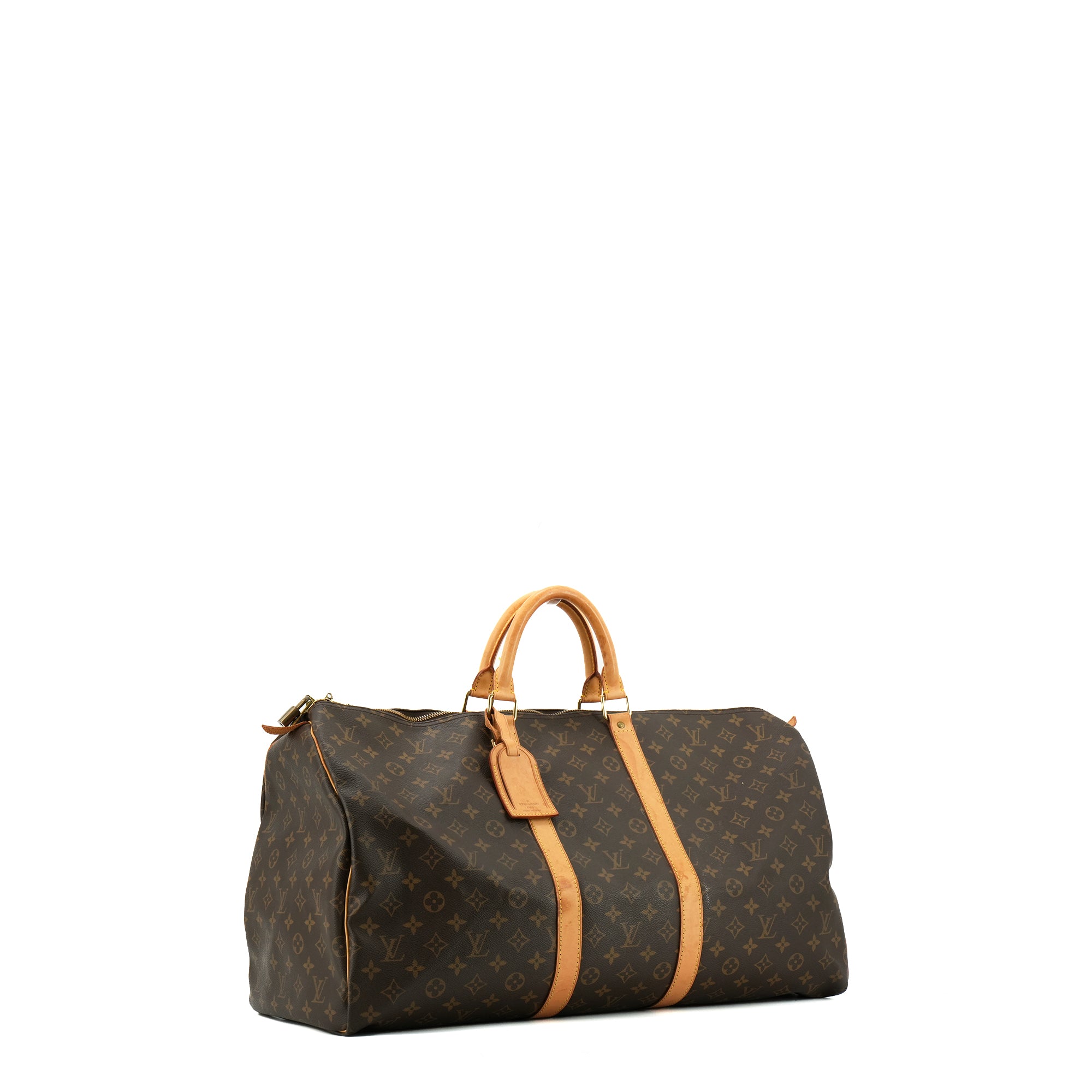 LOUIS VUITTON - Sac de voyage Keepall 55 Louis Vuitton en toile monogrammée vintage