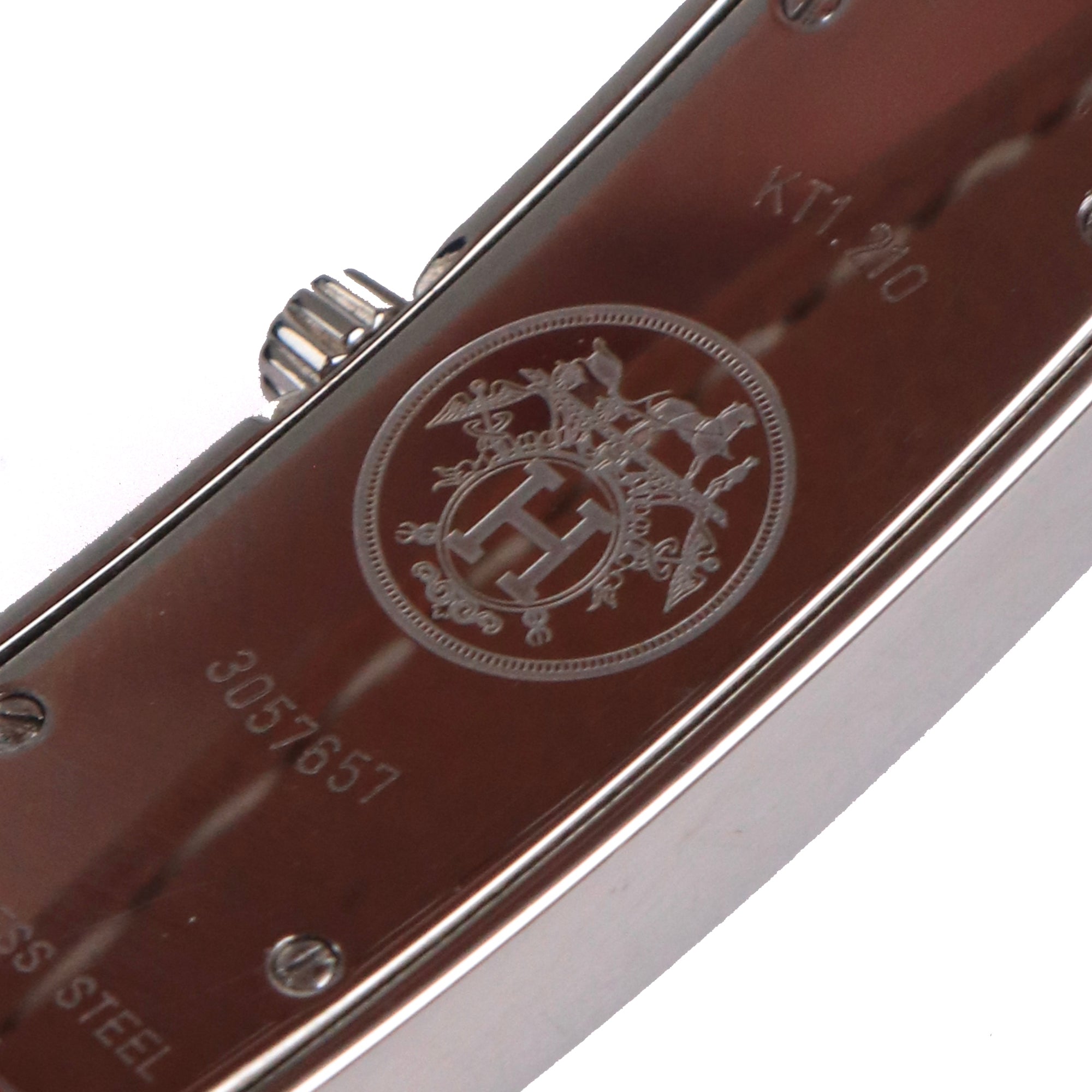 HERMÈS - Kelly watch in brown leather
