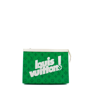LOUIS VUITTON - Pochette Voyage MM Everyday Louis Vuitton en toile monogrammée verte