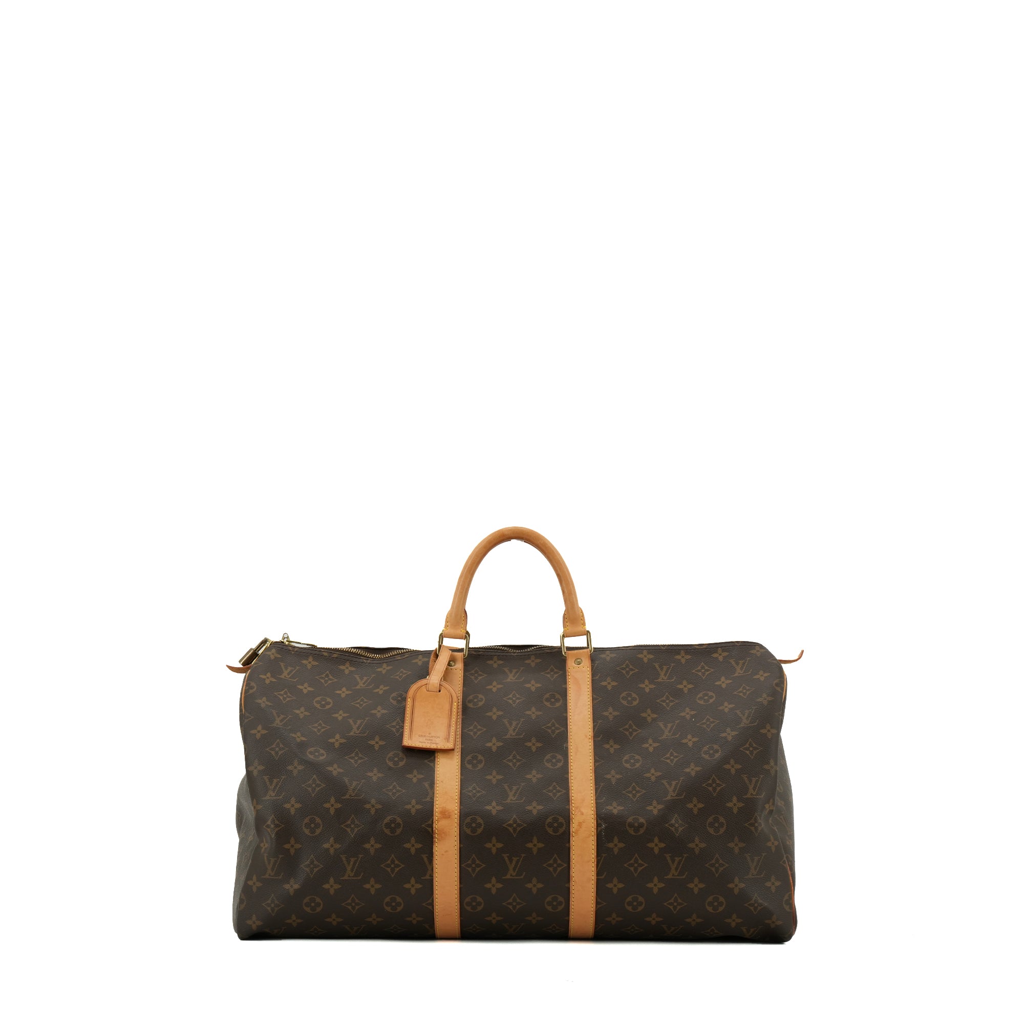 LOUIS VUITTON - Sac de voyage Keepall 55 Louis Vuitton en toile monogrammée vintage