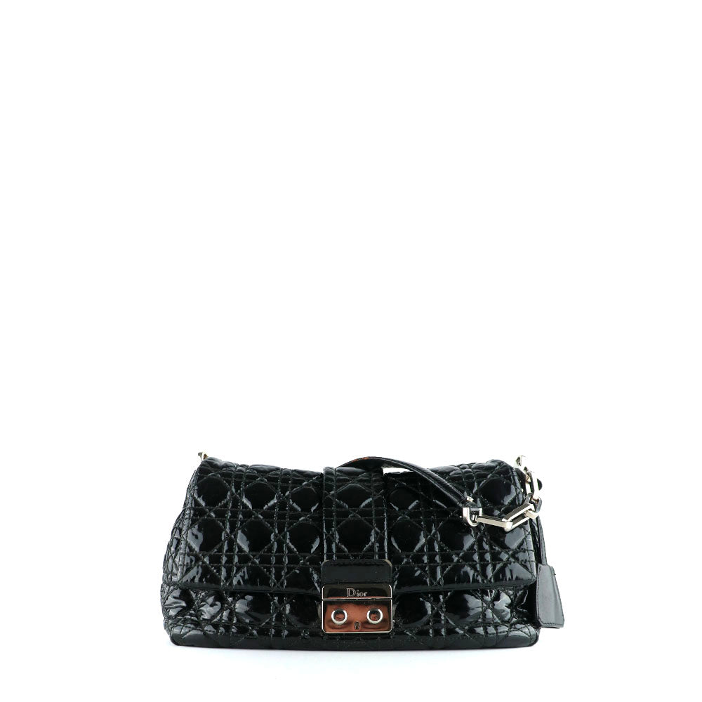 DIOR - Sac à main Miss Dior vintage en cuir verni noir