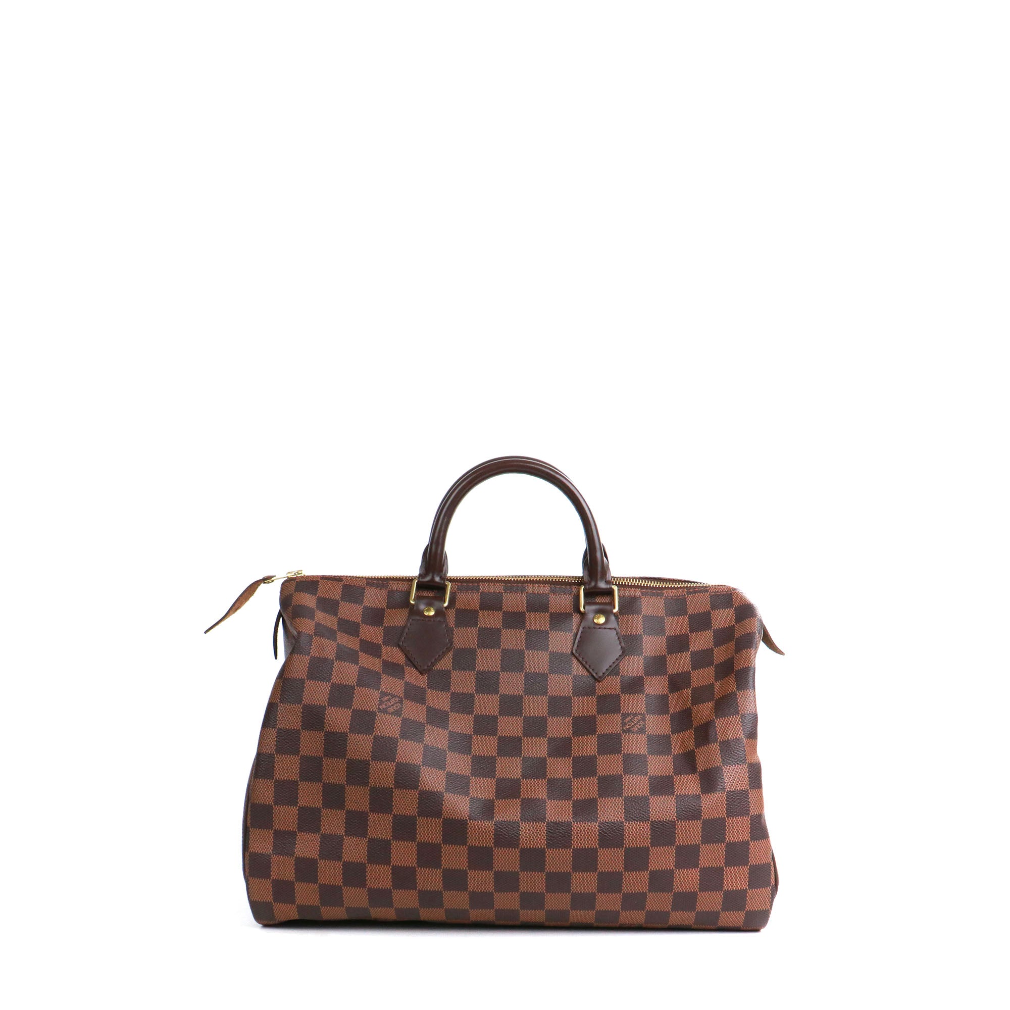 LOUIS VUITTON - Louis Vuitton Speedy 35 shoulder bag in Damier Ébène canvas