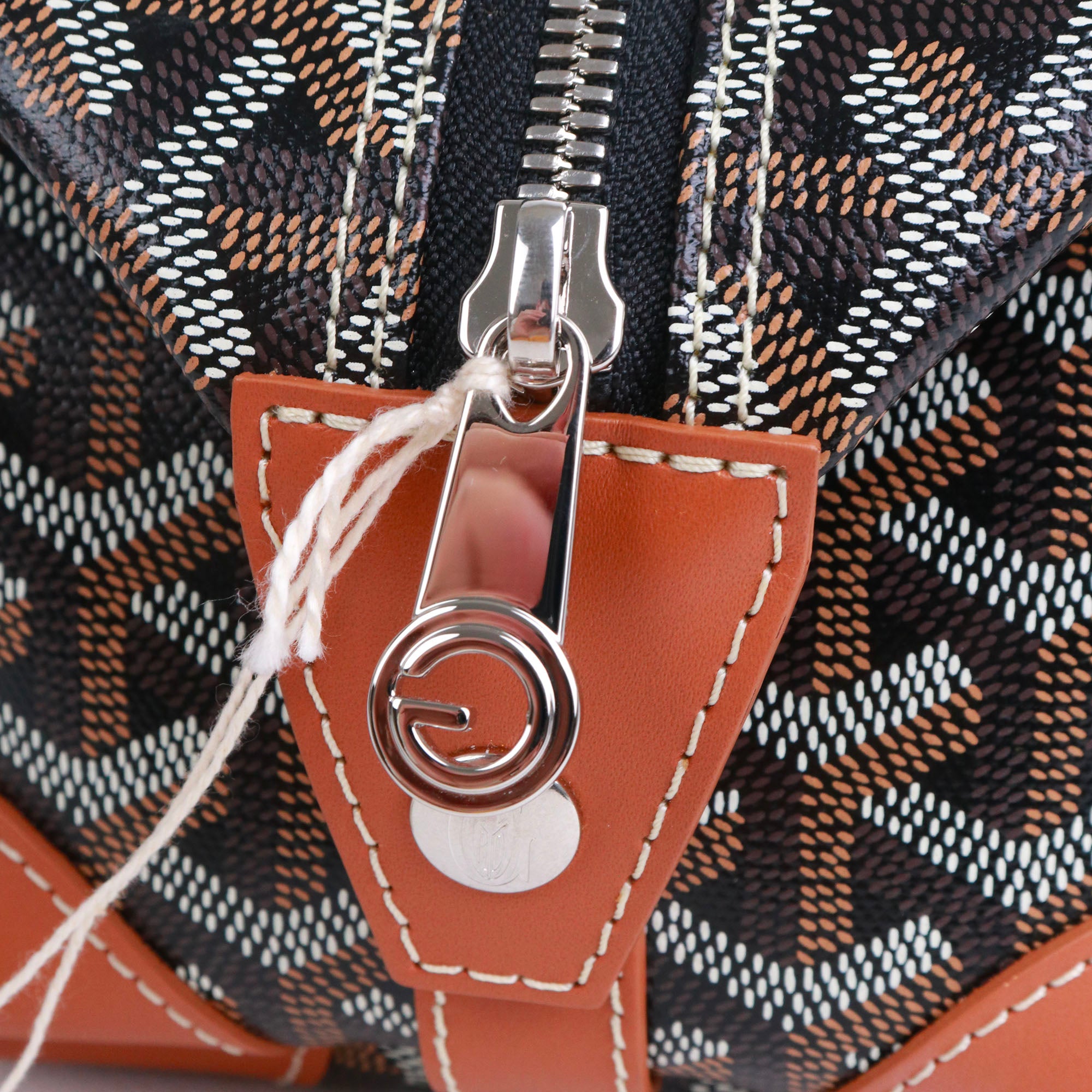 GOYARD - Belvédère PM shoulder bag in coated canvas and yellow leather