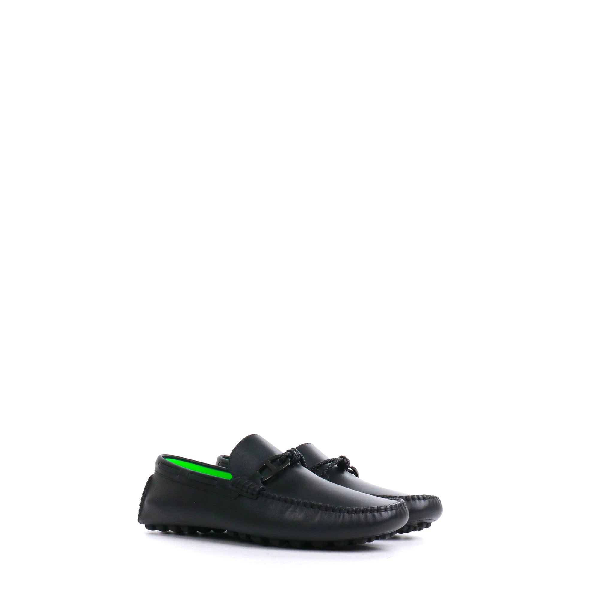 HERMÈS - Mocassins Alessandro Hermès en cuir noir (T40)