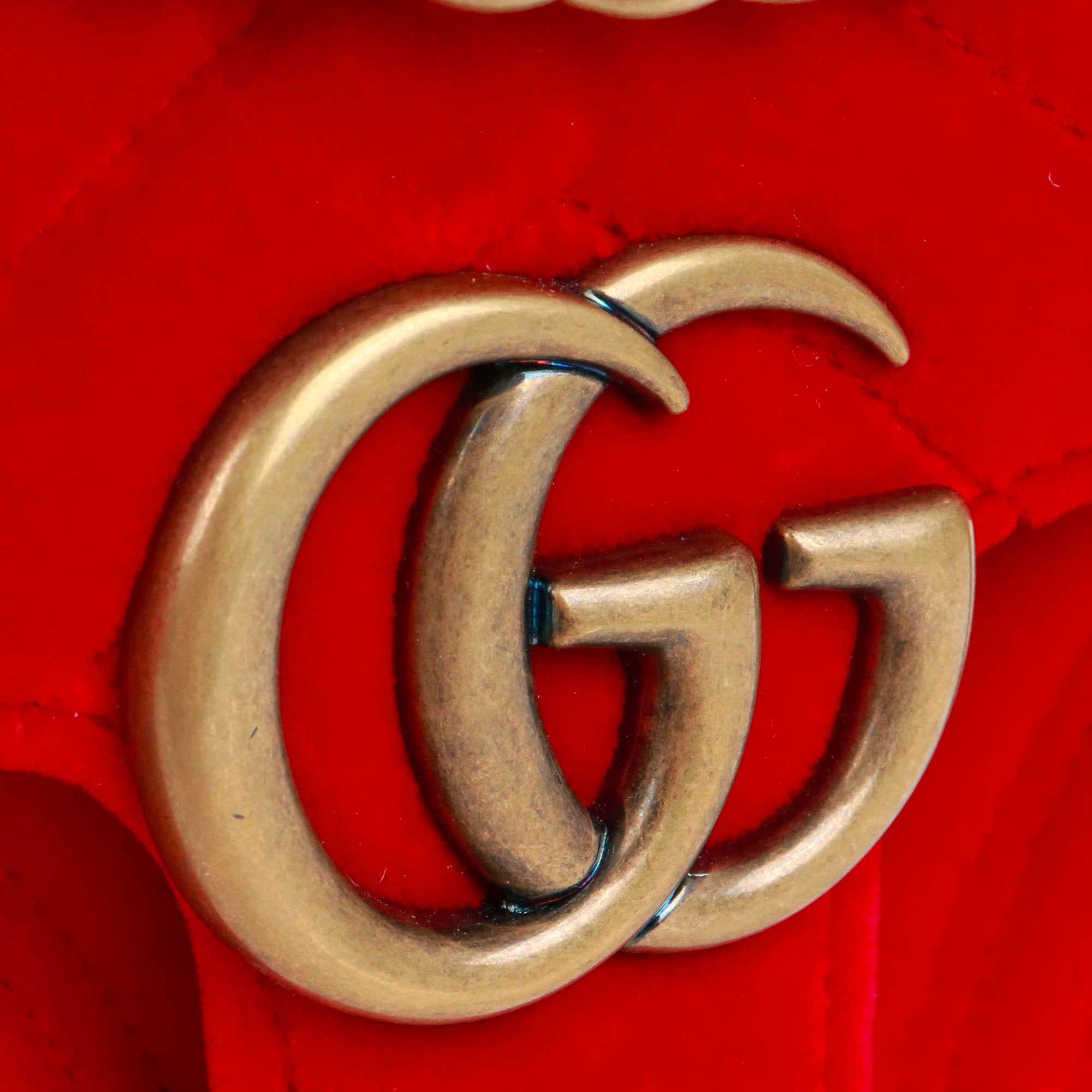 GUCCI - GG Marmont small velvet shoulder bag