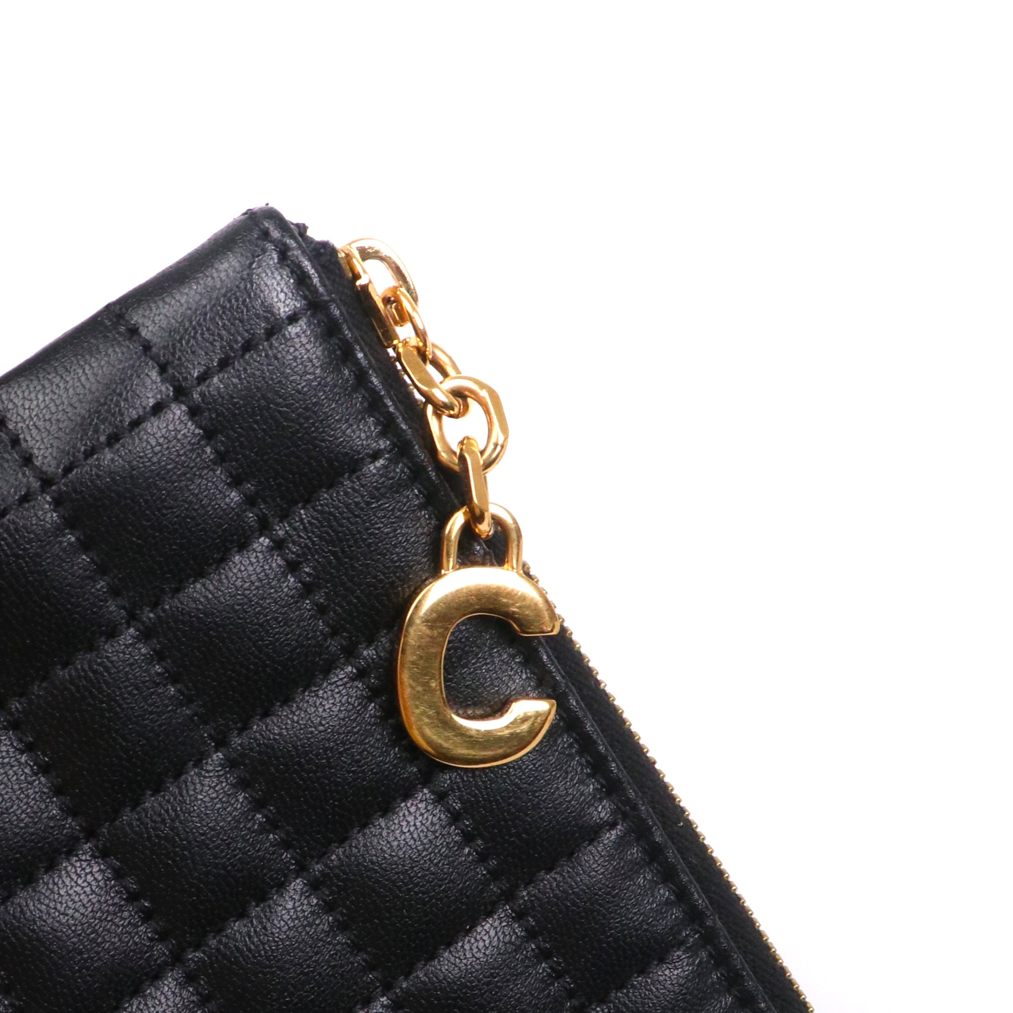 CELINE - Porte-monnaie C Charm Celine en cuir noir
