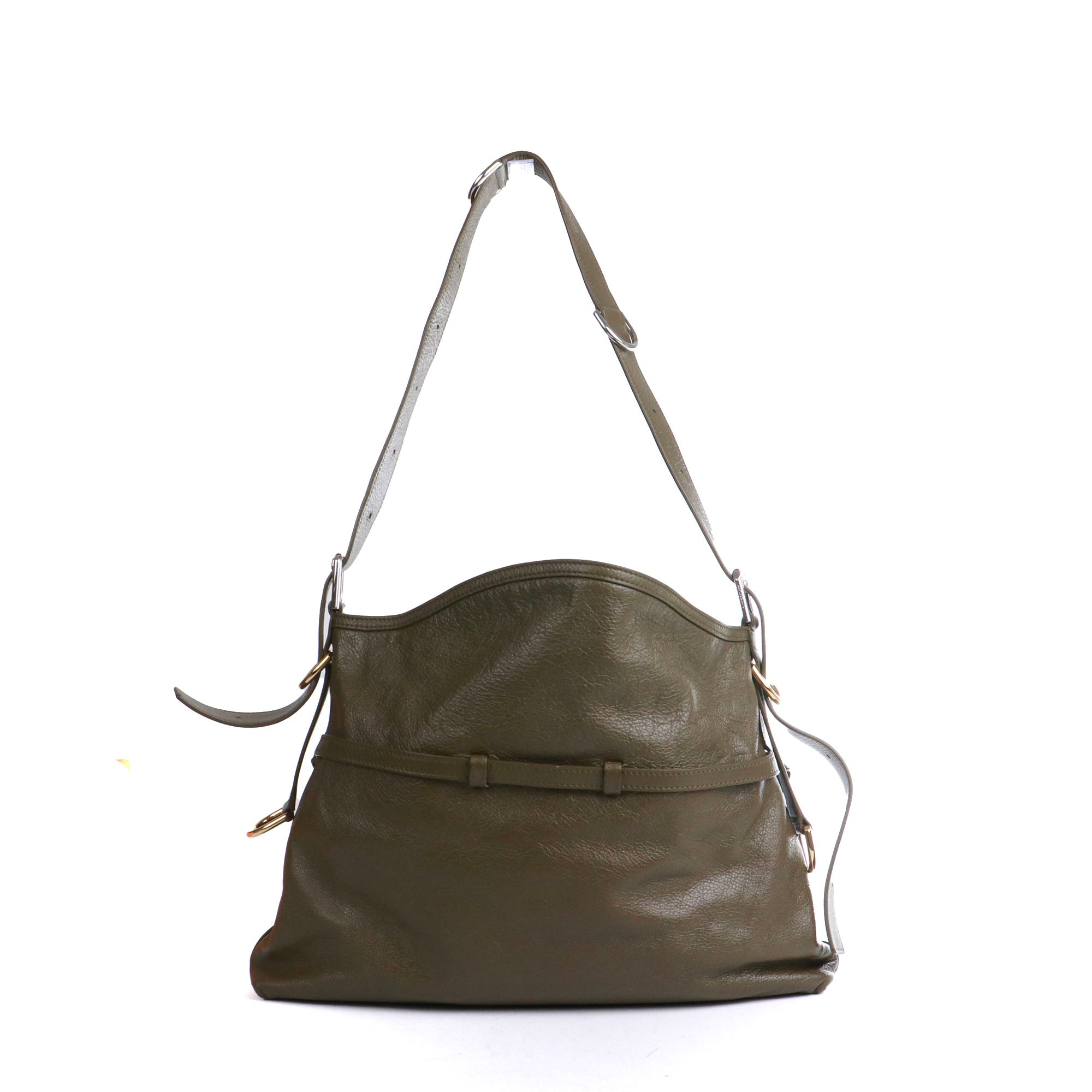 GIVENCHY - Sac à épaule Voyou Medium Givenchy en cuir vert kaki