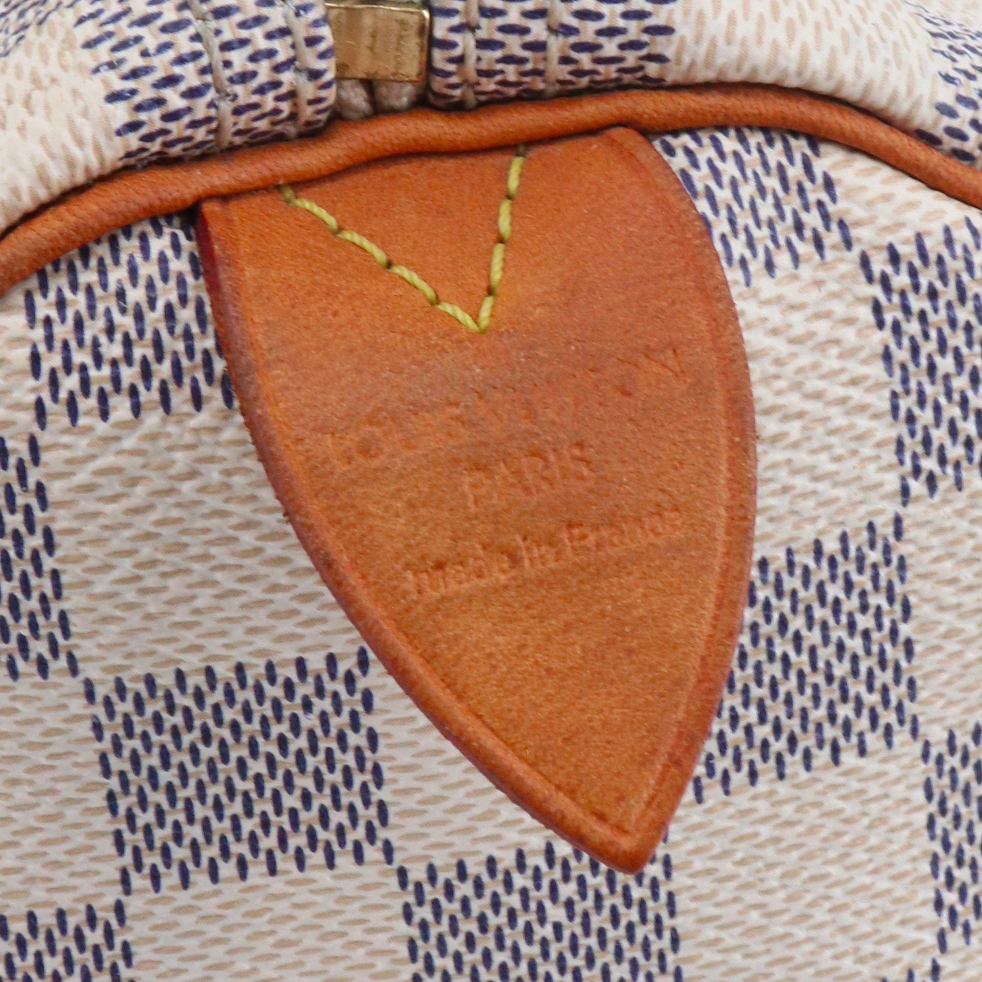 LOUIS VUITTON - Sac à main Speedy 30 Louis Vuitton en toile damier azur