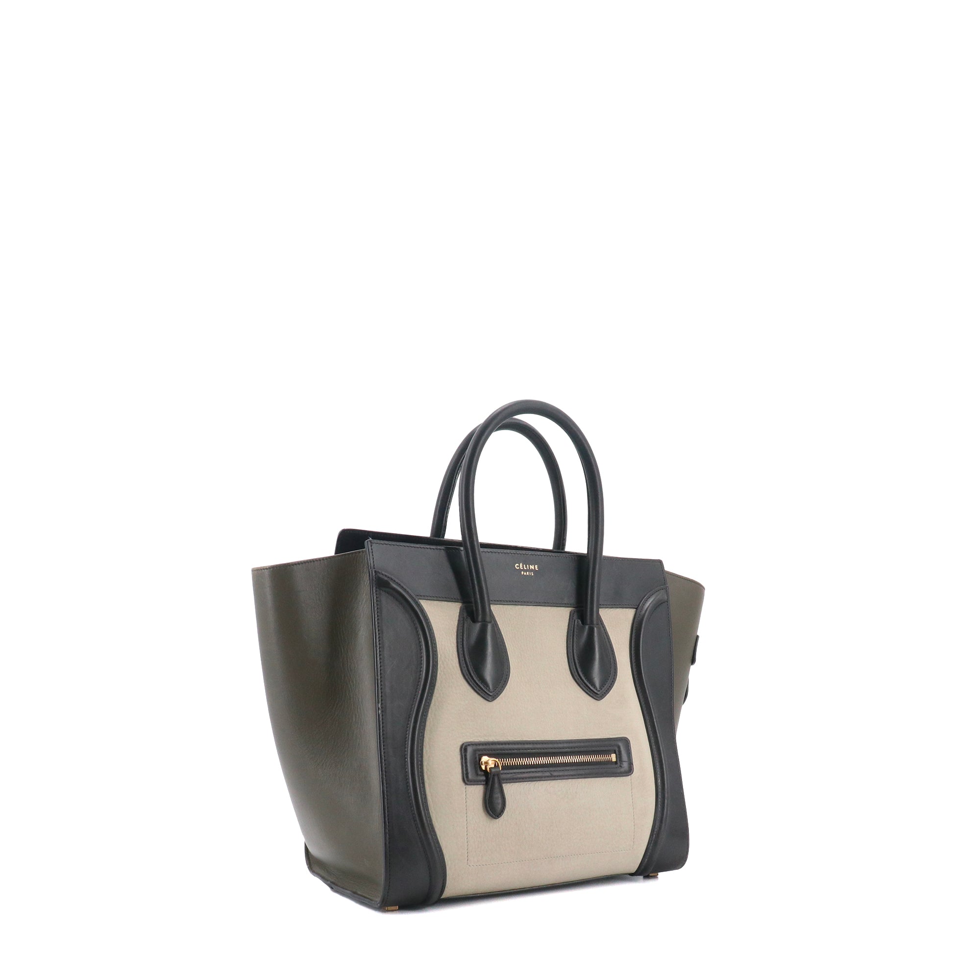 CELINE - Sac à main Luggage Celine en cuir tricolore