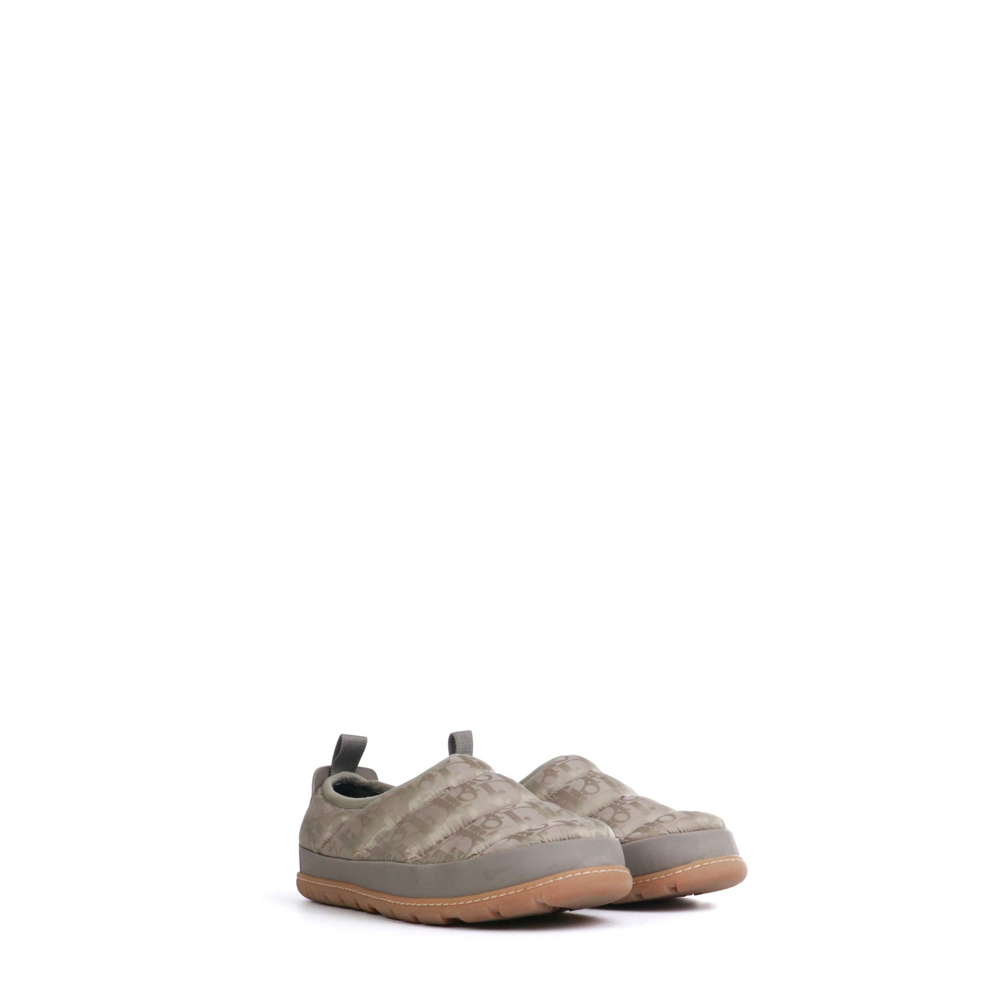 DIOR - Sandales Snow Slipper en toile Dior oblique kaki (T43)