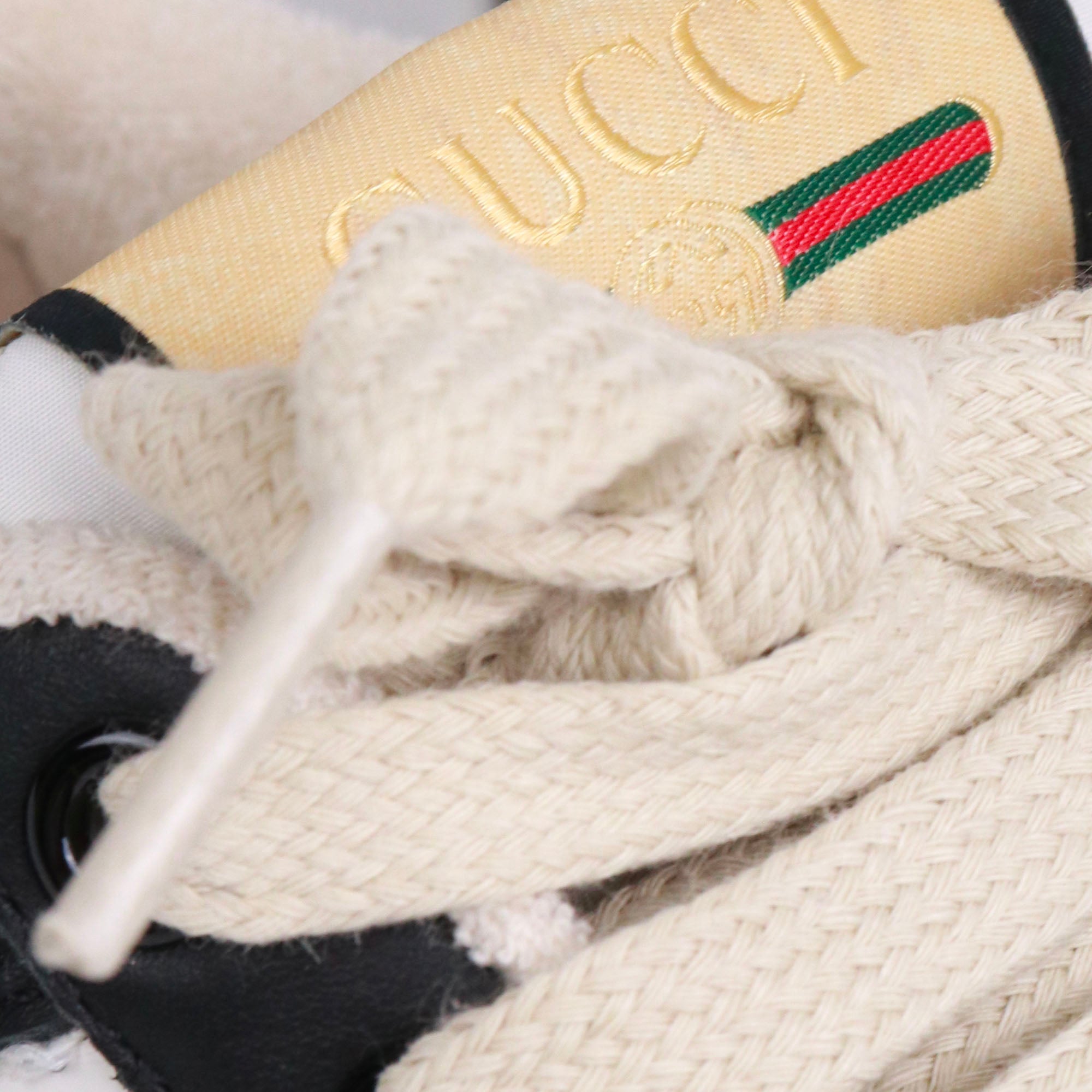 GUCCI - Sneakers Screener Gucci à lacets en cuir noir (T35,5)