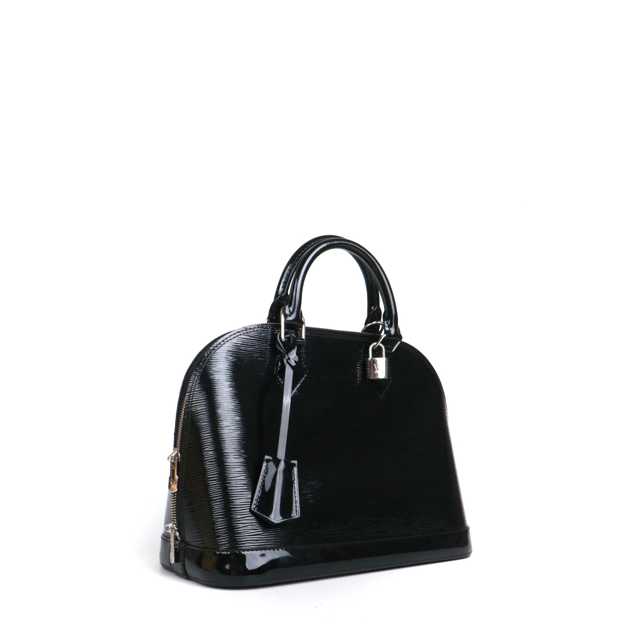 LOUIS VUITTON - Sac à main Alma PM Louis Vuitton en cuir épi verni noir