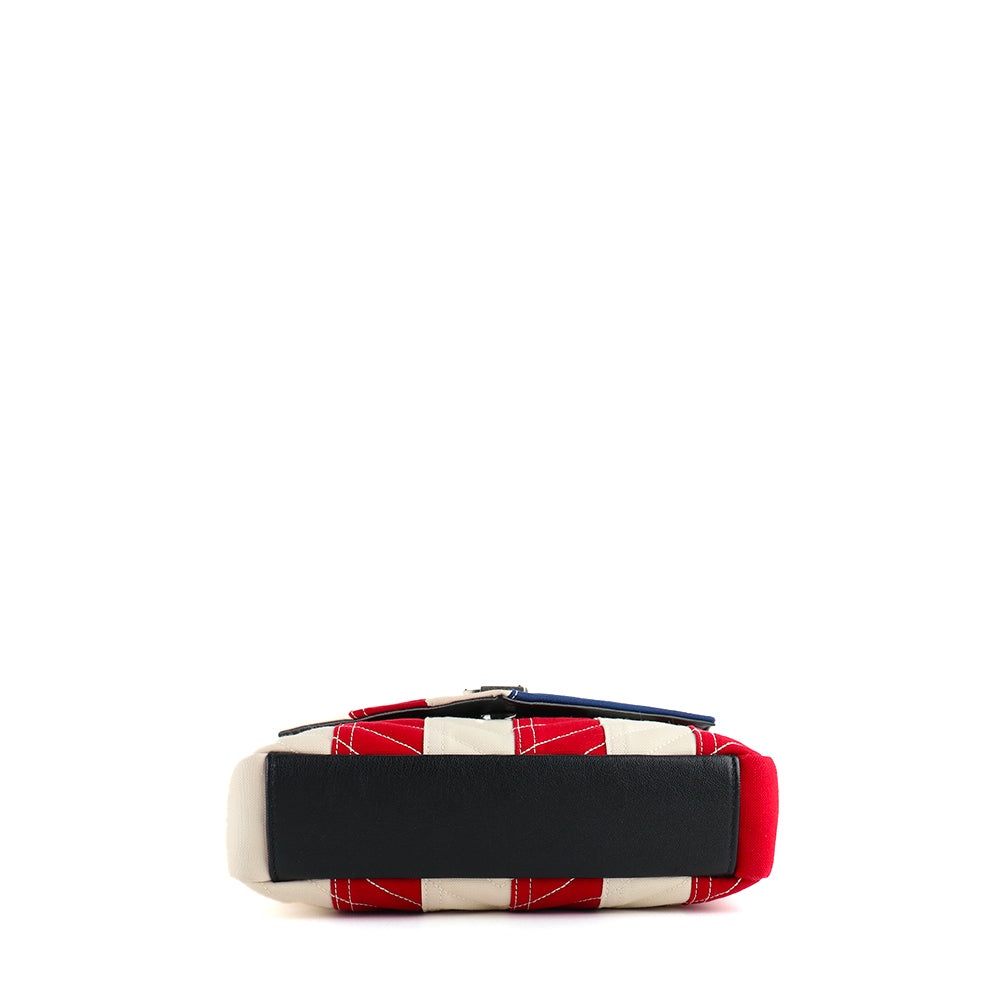 SAINT LAURENT - Sac à épaule Collège small en toile USA