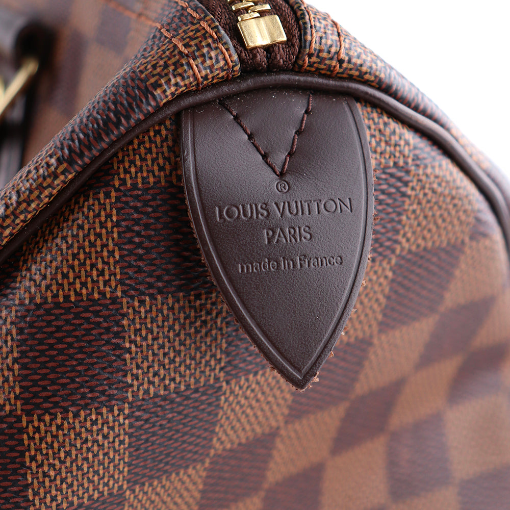 LOUIS VUITTON - Sac à main Speedy 30 en toile Damier Ébène