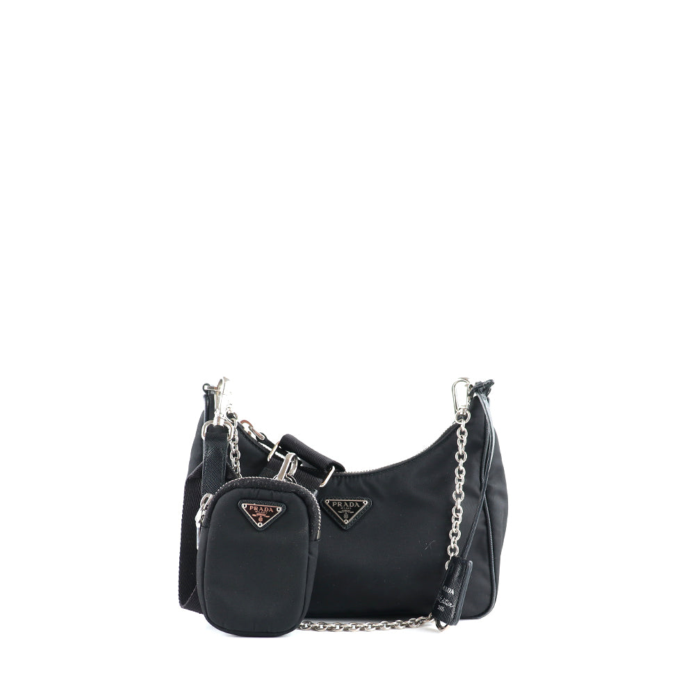 PRADA - Sac Re-edition 2005 en Re-nylon noir