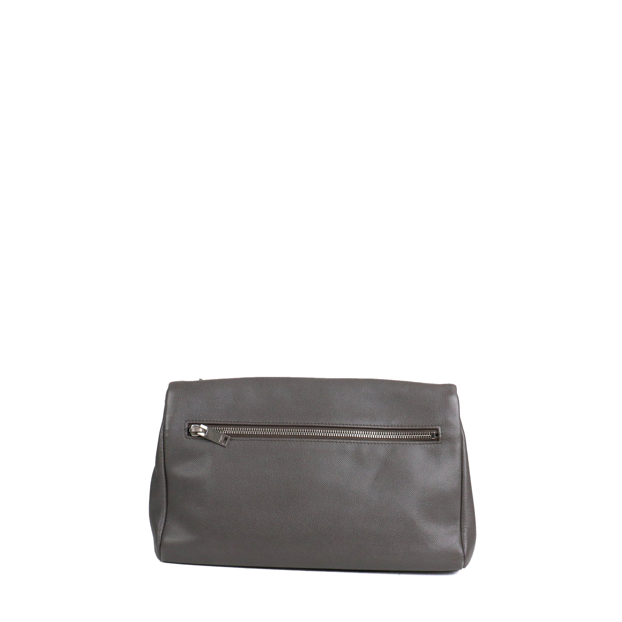 SAINT LAURENT - Sac à bandoulière West Hollywood Saint Laurent en cuir grainé gris