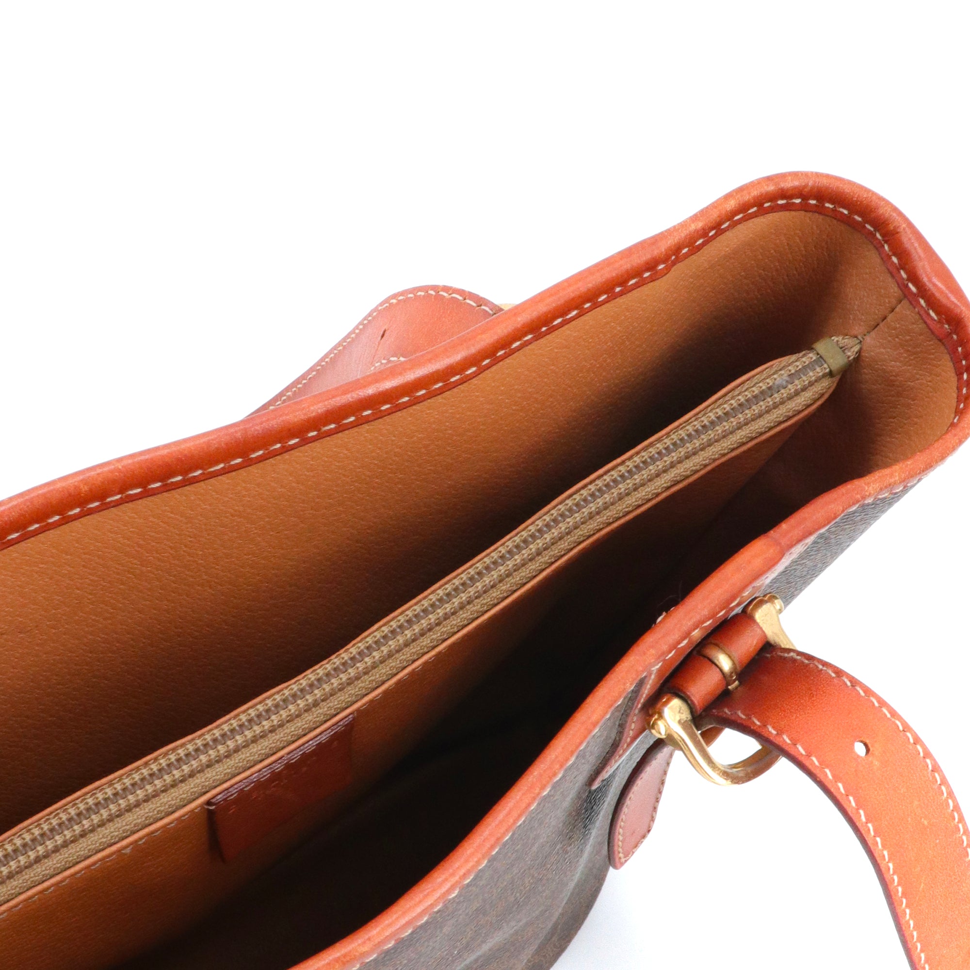 CELINE - Sac à main Seau Triomphe Celine en toile monogrammée marron