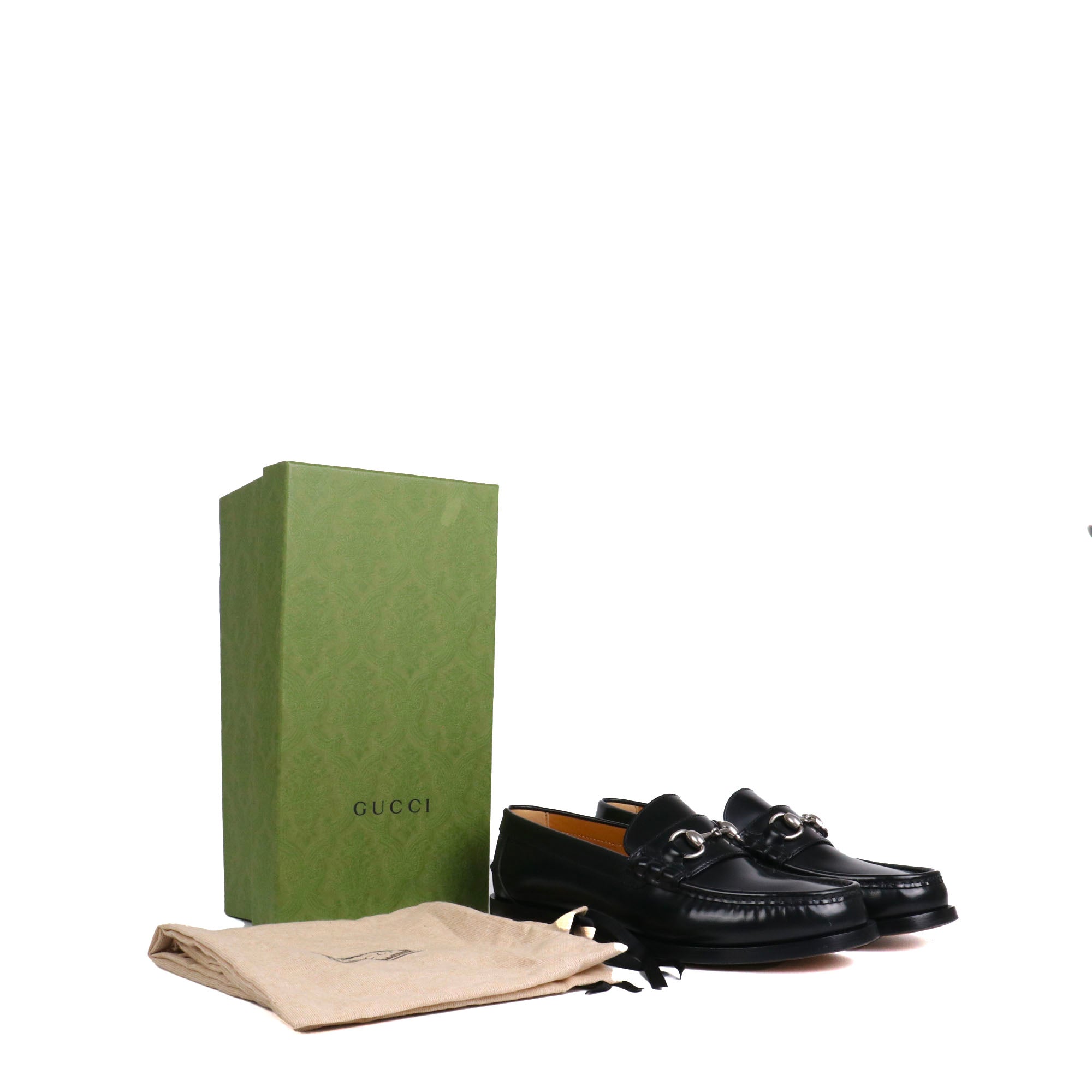 GUCCI - Mocassins Horsebit Gucci en cuir verni noir (T42)