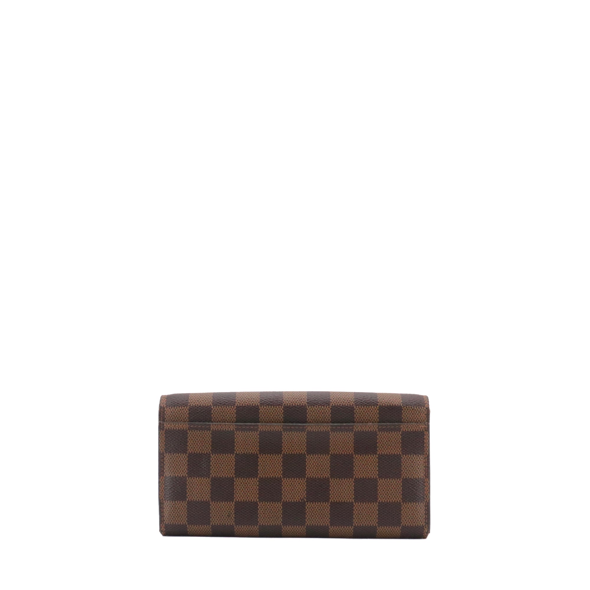 LOUIS VUITTON - Portefeuille Sarah Louis Vuitton en toile damier ébène