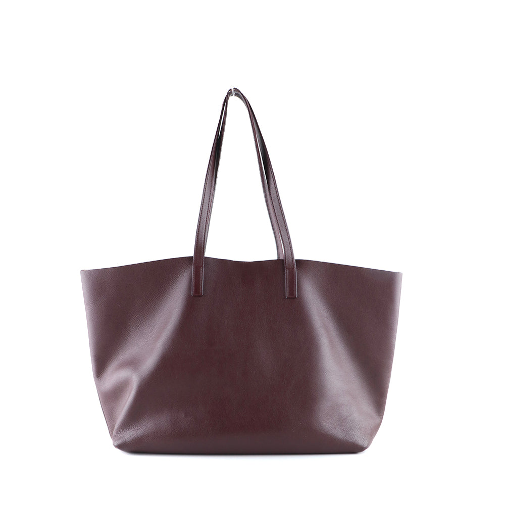 SAINT LAURENT - Sac cabas Shopping en cuir bordeaux