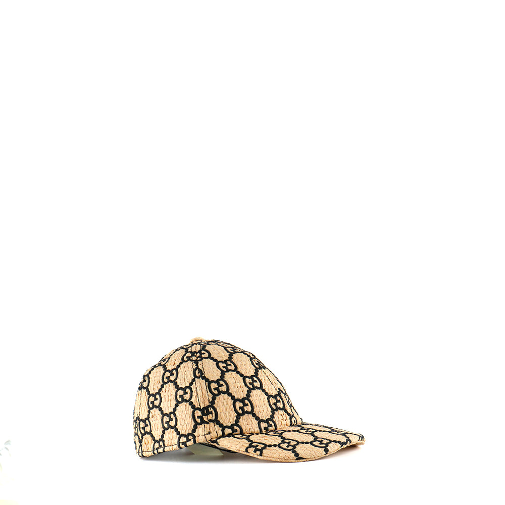 GUCCI - Casquette en raphia GG (M)