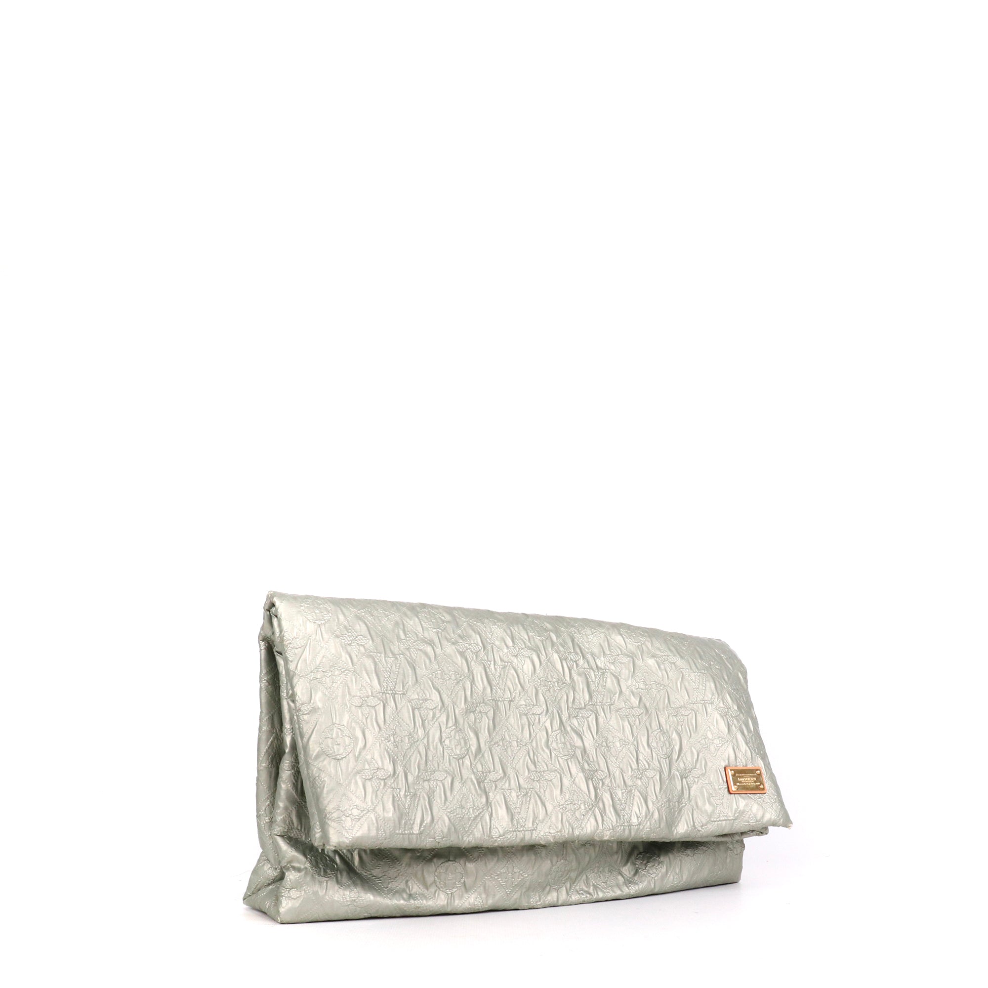 LOUIS VUITTON - Pochette Limelight Louis Vuitton Édition Limitée en soie monogrammée argenté
