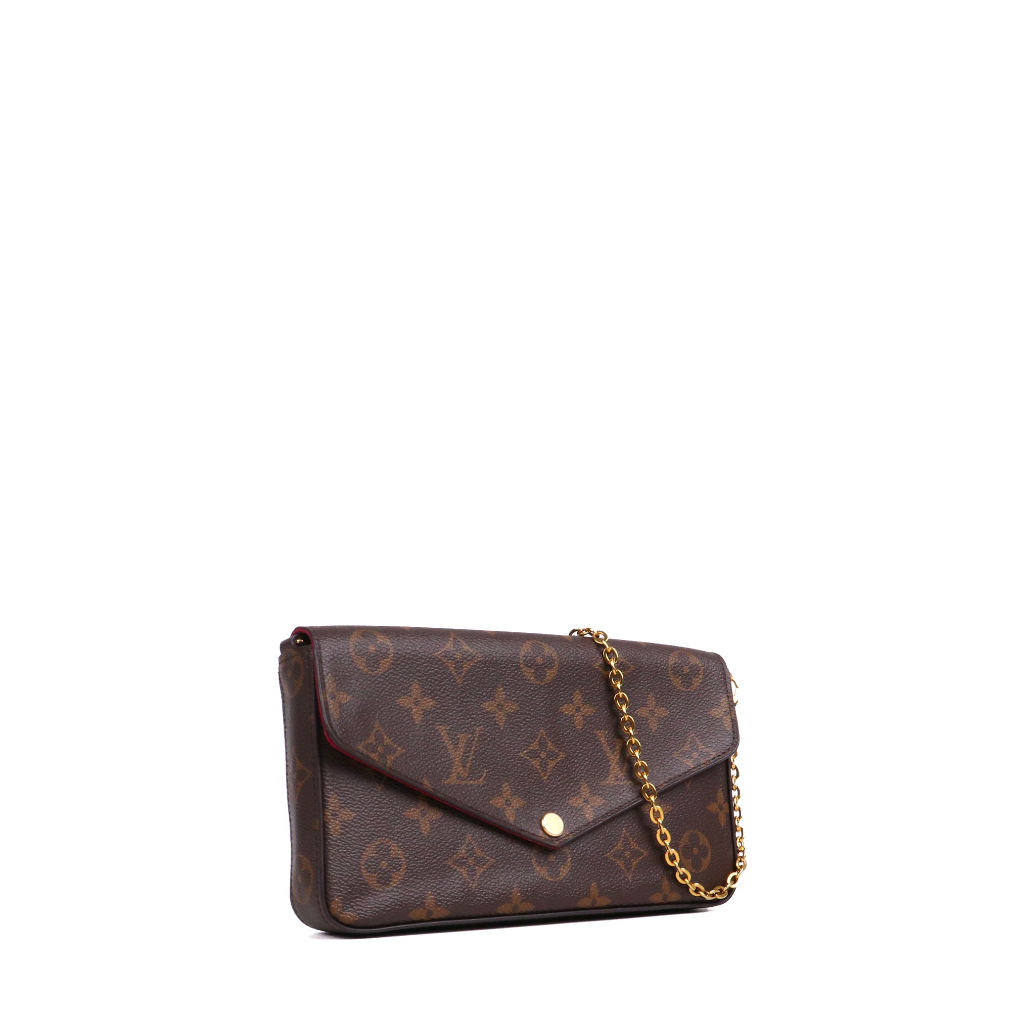 LOUIS VUITTON - Pochette Félicie Louis Vuitton en toile monogrammée marron