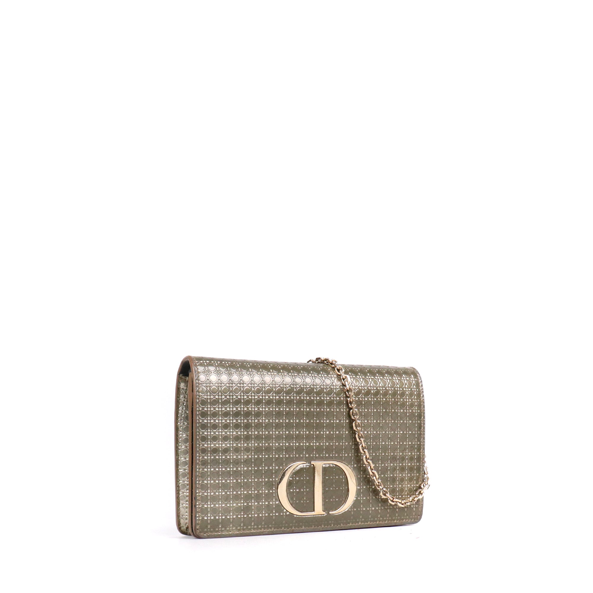 DIOR - Sac à bandoulière 30 Montaigne Dior en cuir champagne