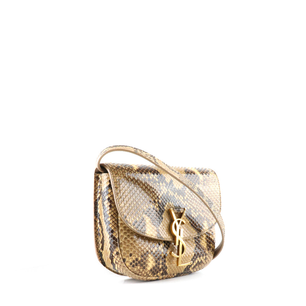 SAINT LAURENT - Sac à bandoulière Kaia en python et cuir