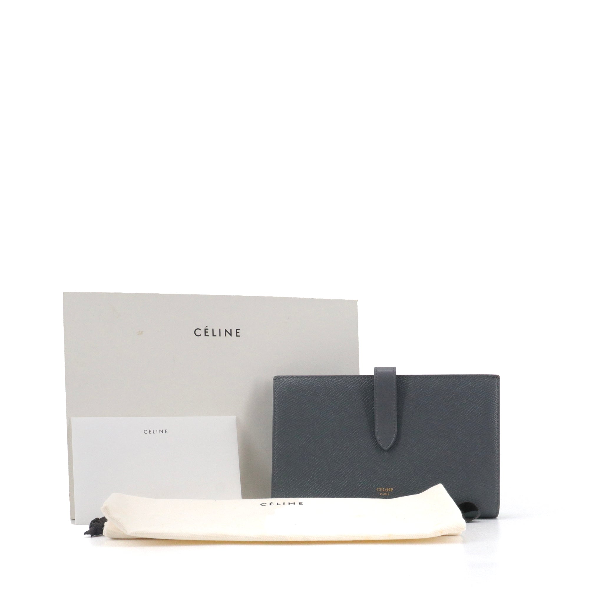 CELINE - Large wallet in grained calfskin