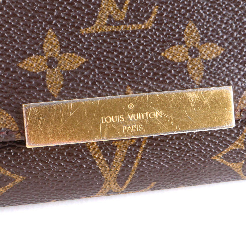 LOUIS VUITTON - Sac à bandoulière Favorite en toile monogrammée marron