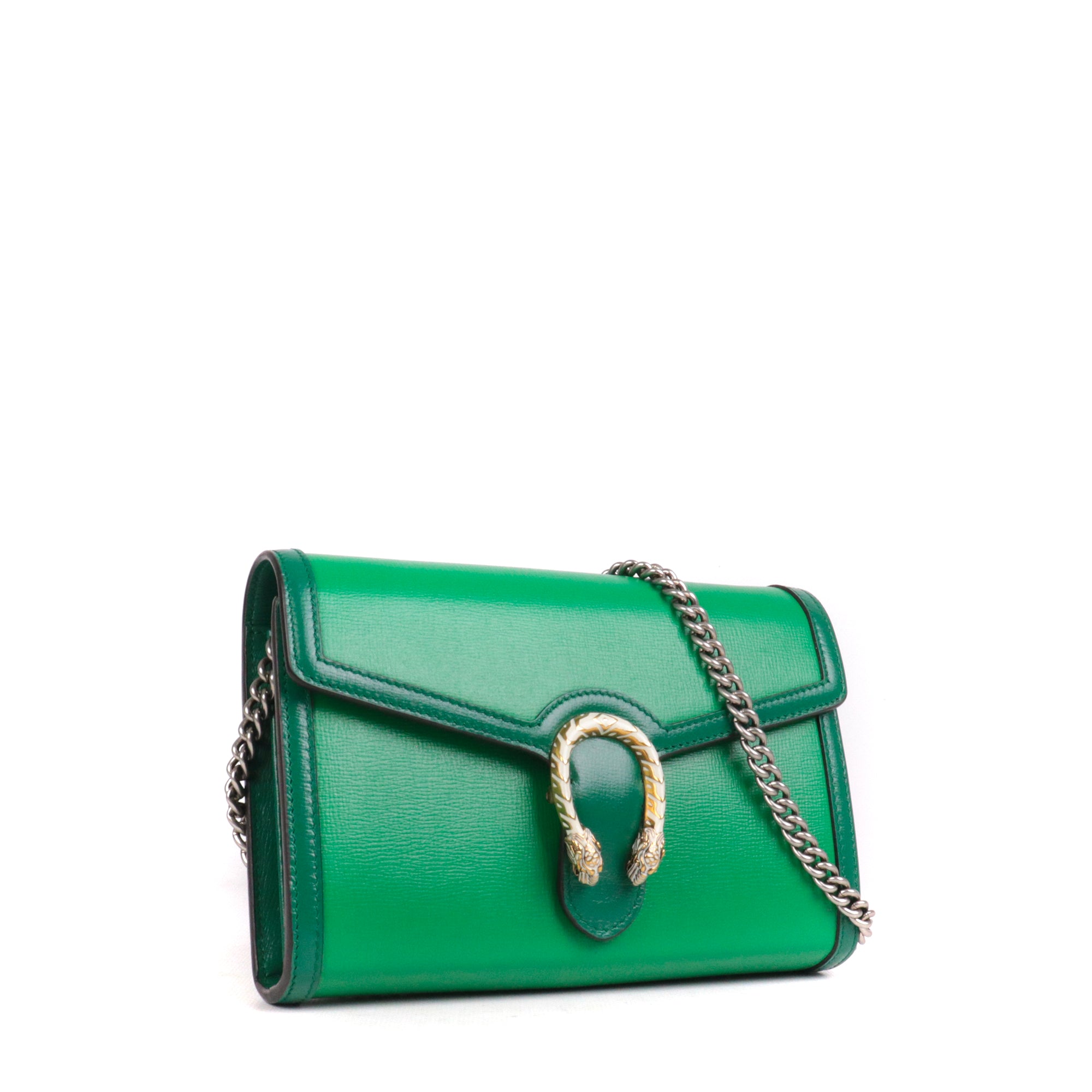 GUCCI - Sac à bandoulière Dionysus Wallet On Chain Gucci en cuir vert