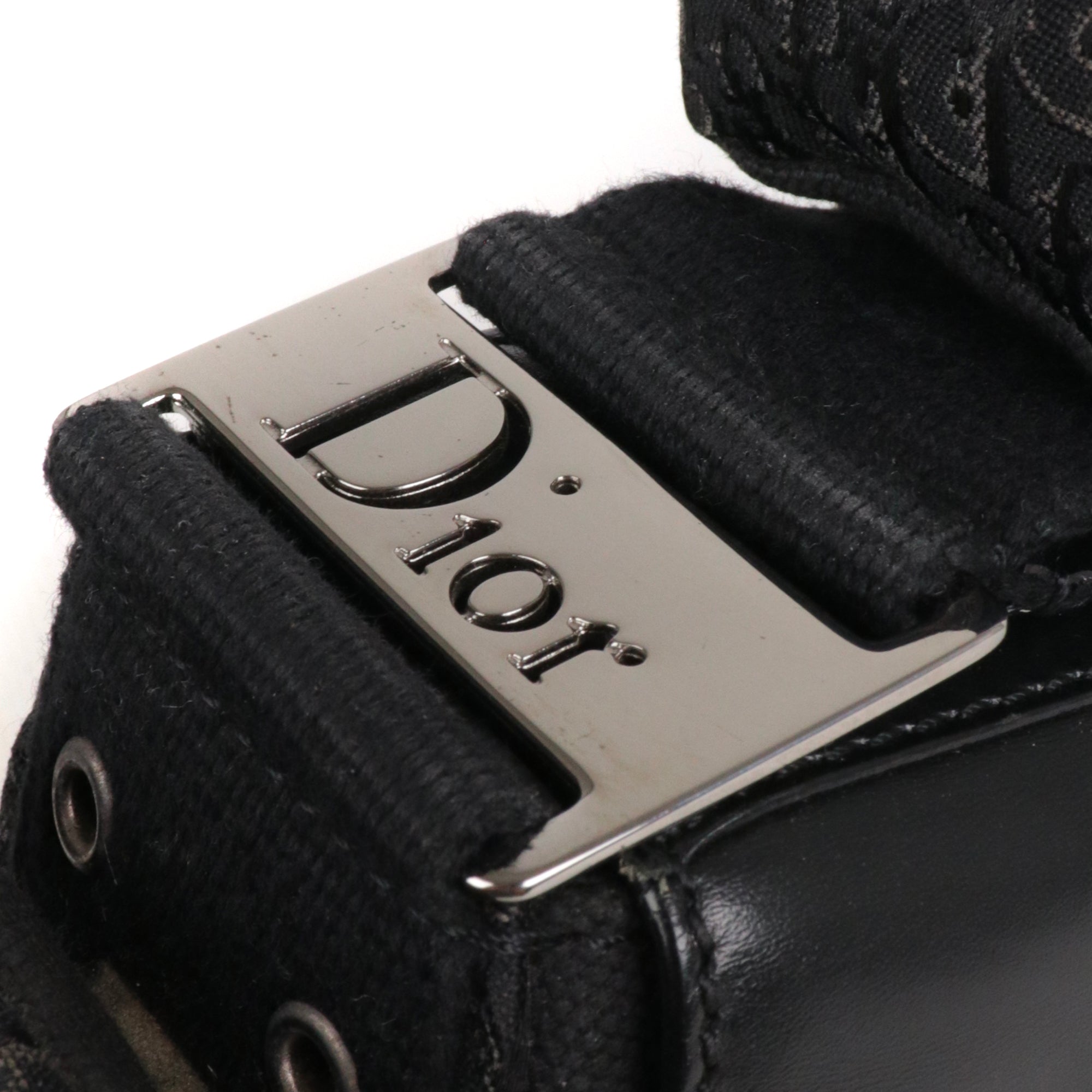 DIOR - Sac porté épaule Columbus Dior en toile et cuir noirs
