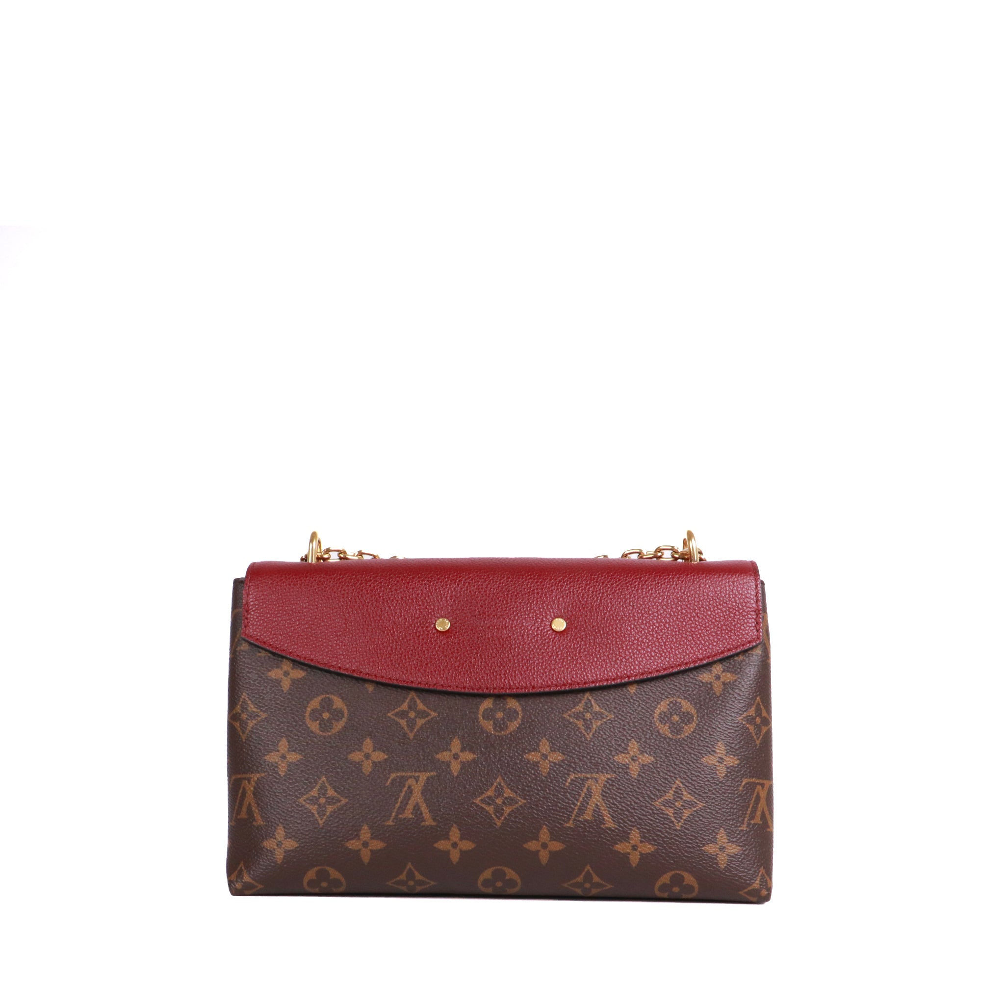 LOUIS VUITTON - Sac à bandoulière Saint Placide en toile monogrammée et cuir bordeaux