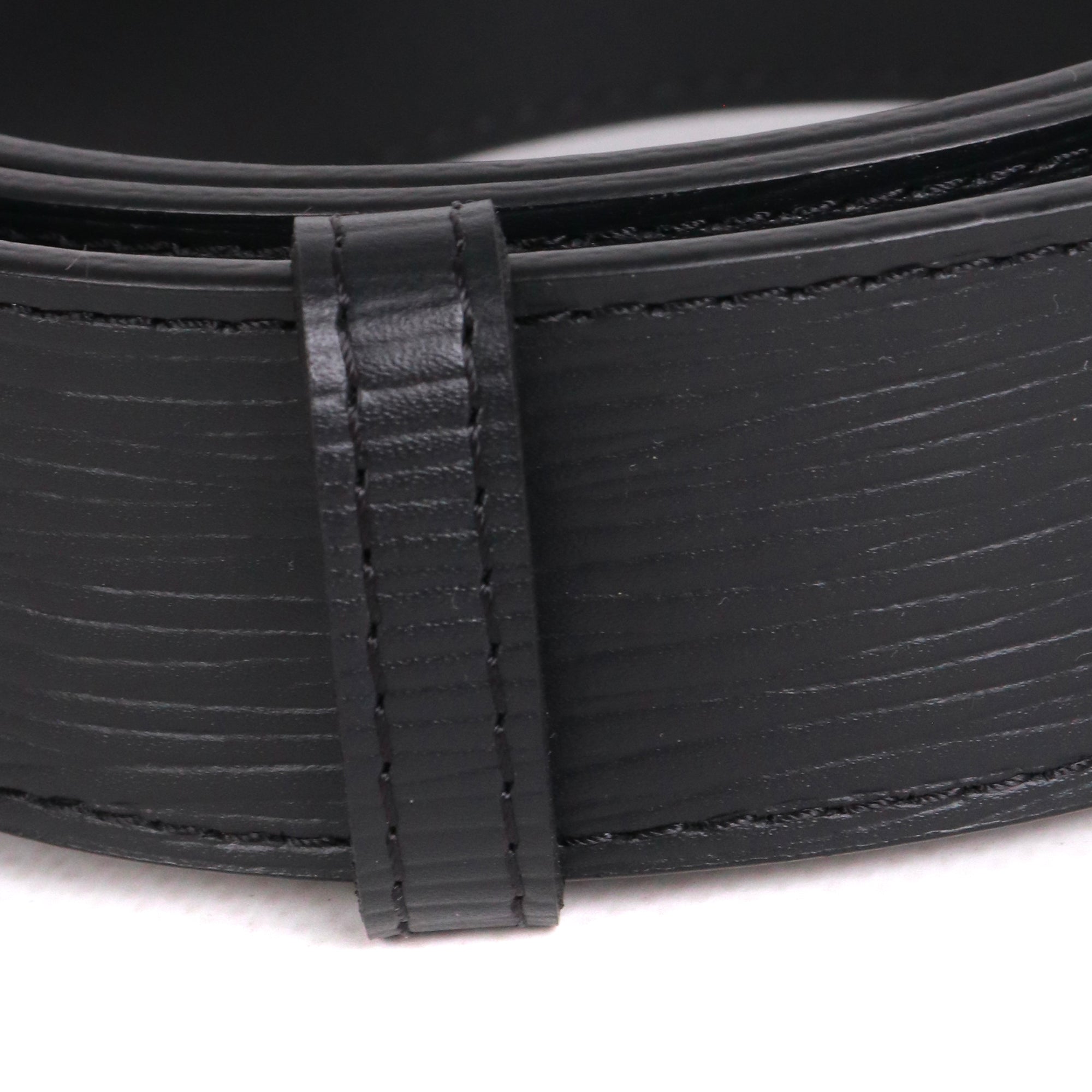 LOUIS VUITTON - Ceinture Louis Vuitton en cuir épi noir (T100)