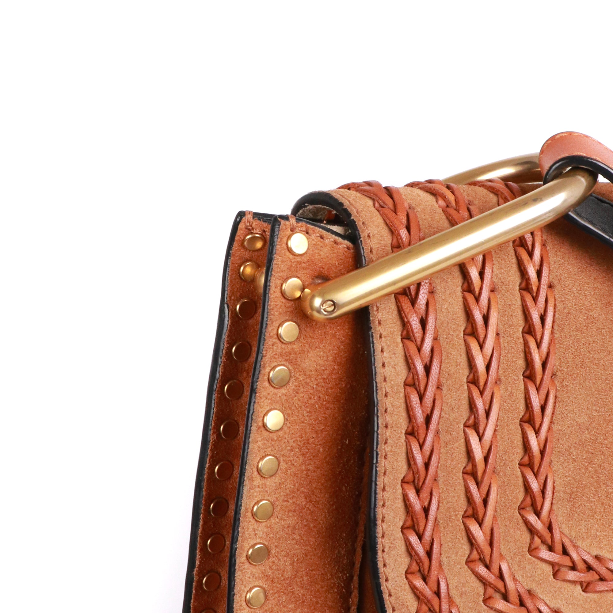 CHLOÉ - Sac à bandoulière Hudson Chloé en daim marron