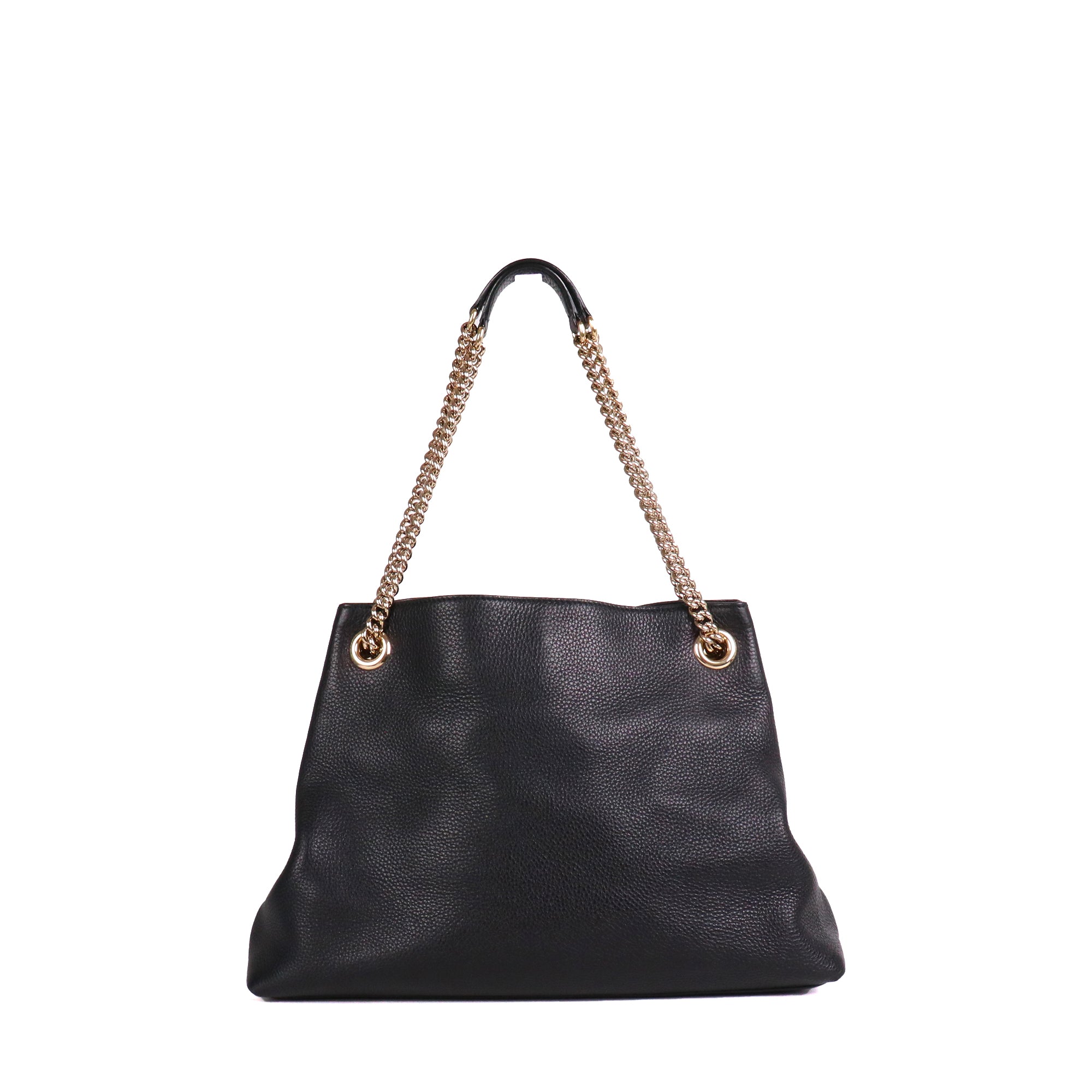GUCCI - Sac cabas Soho Gucci en cuir grainé noir