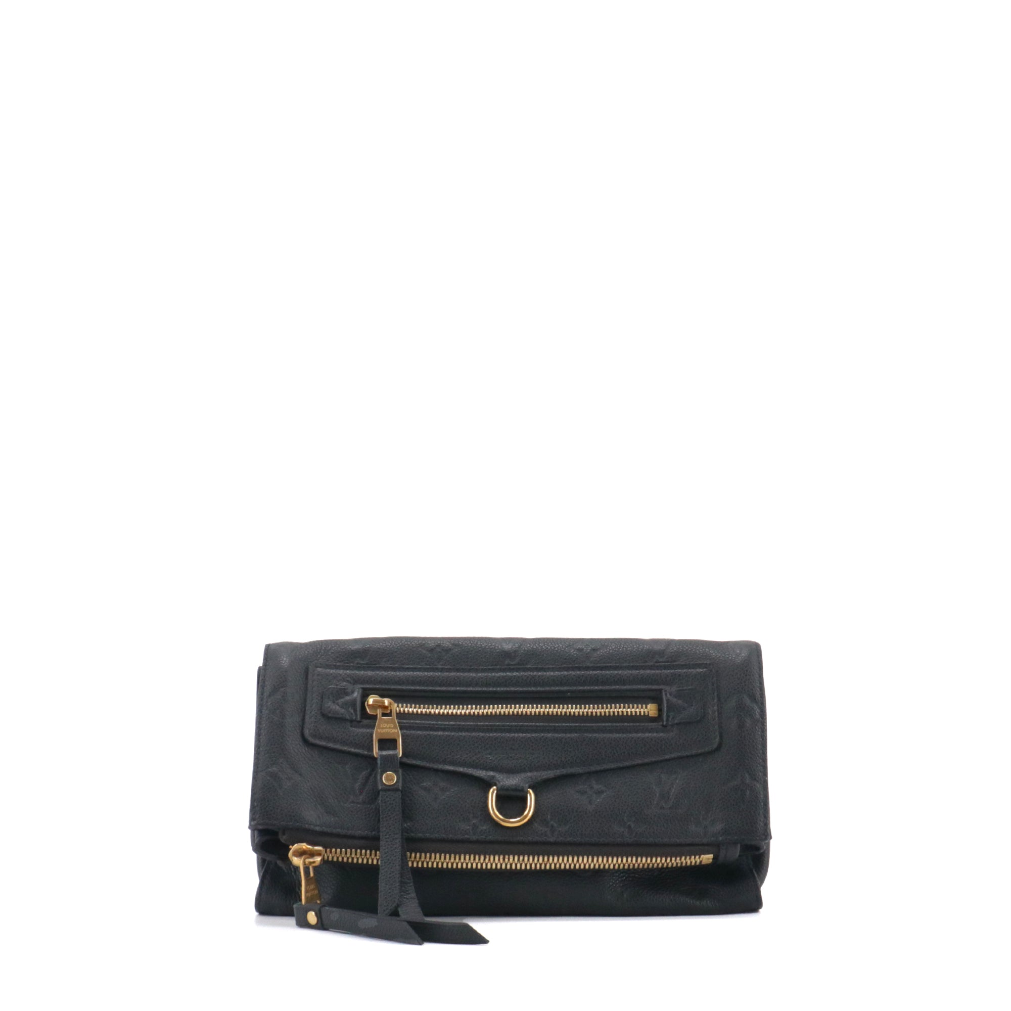 LOUIS VUITTON - Pochette Pétillante Louis Vuitton en cuir empreinte bleu marine