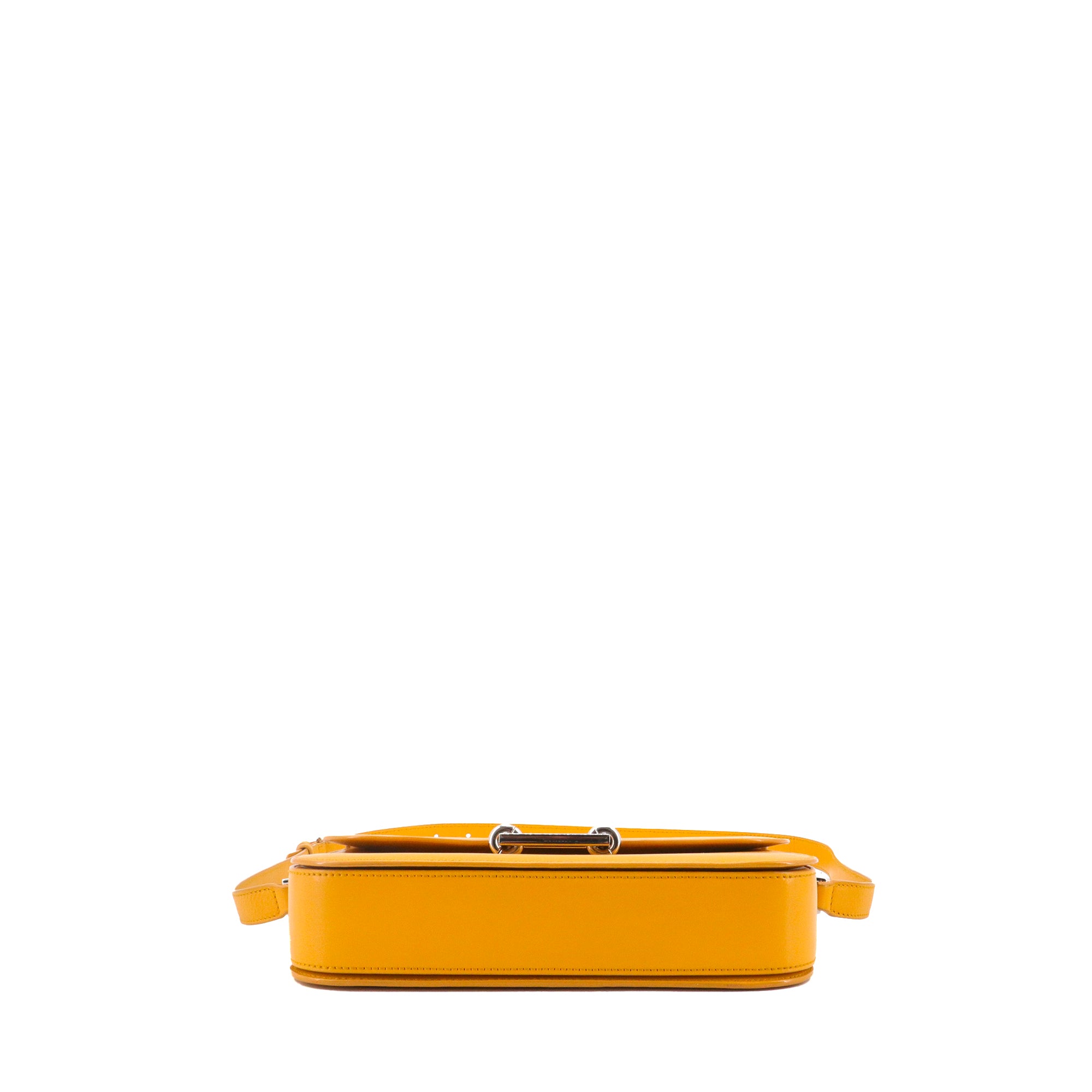 SAINT LAURENT - Sac à bandoulière Pavé Satchel Saint Laurent en cuir jaune moutarde