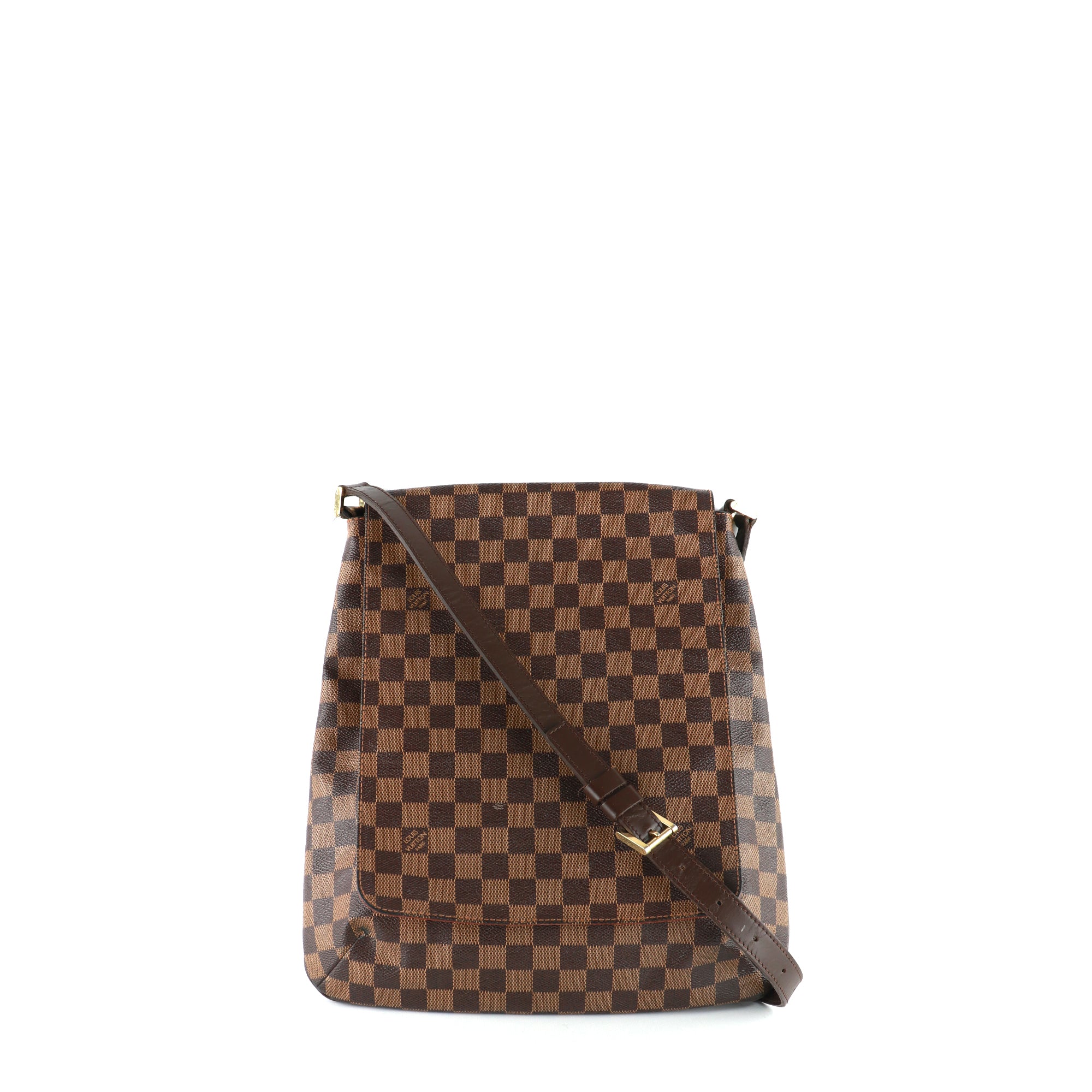 LOUIS VUITTON - Sac à bandoulière Musette Salsa GM en toile damier ébène
