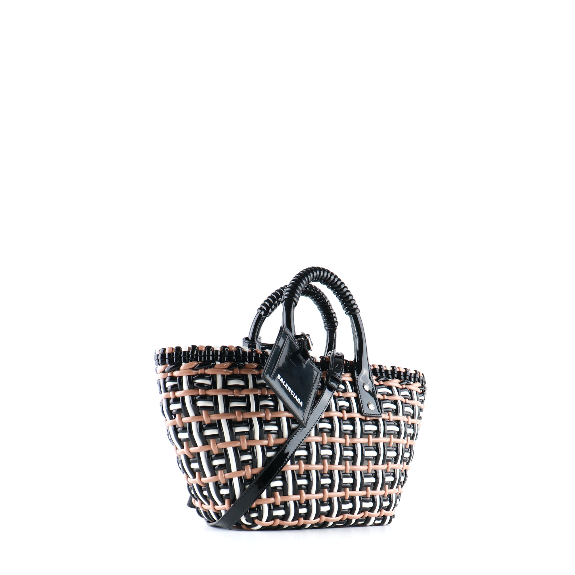 BALENCIAGA - Sac cabas Bistro XS tricolore en plastique