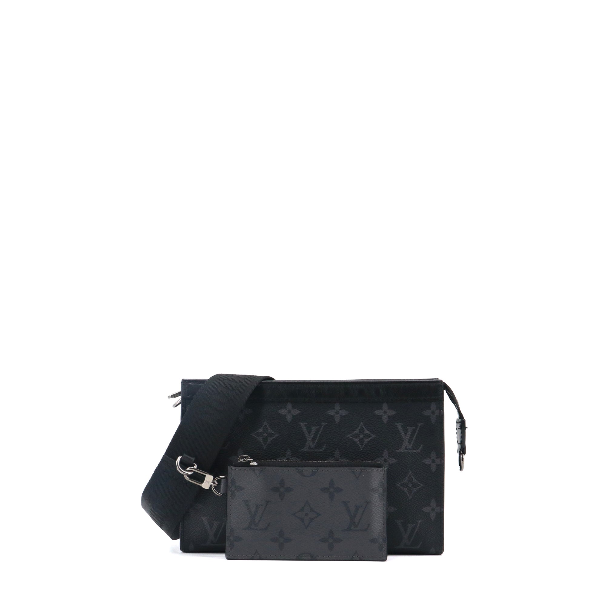 LOUIS VUITTON - Pochette à bandoulière Gaston Wearable Louis Vuitton en toile monogrammée éclipse