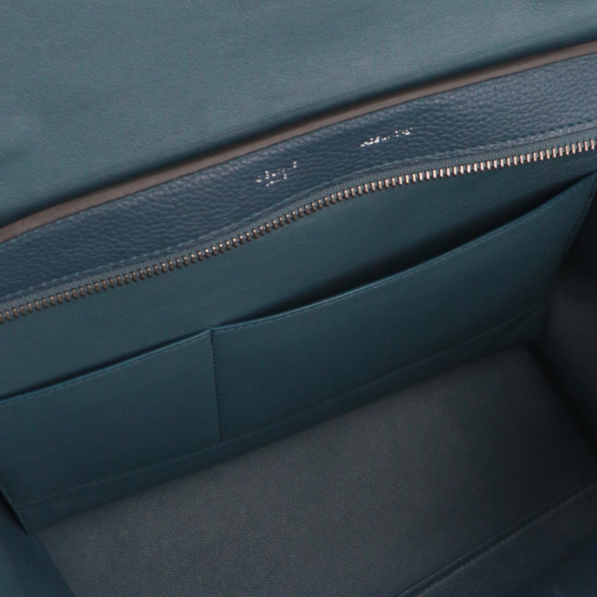 CELINE - Celine Trapeze Medium Handbag in Navy Blue Grained Leather